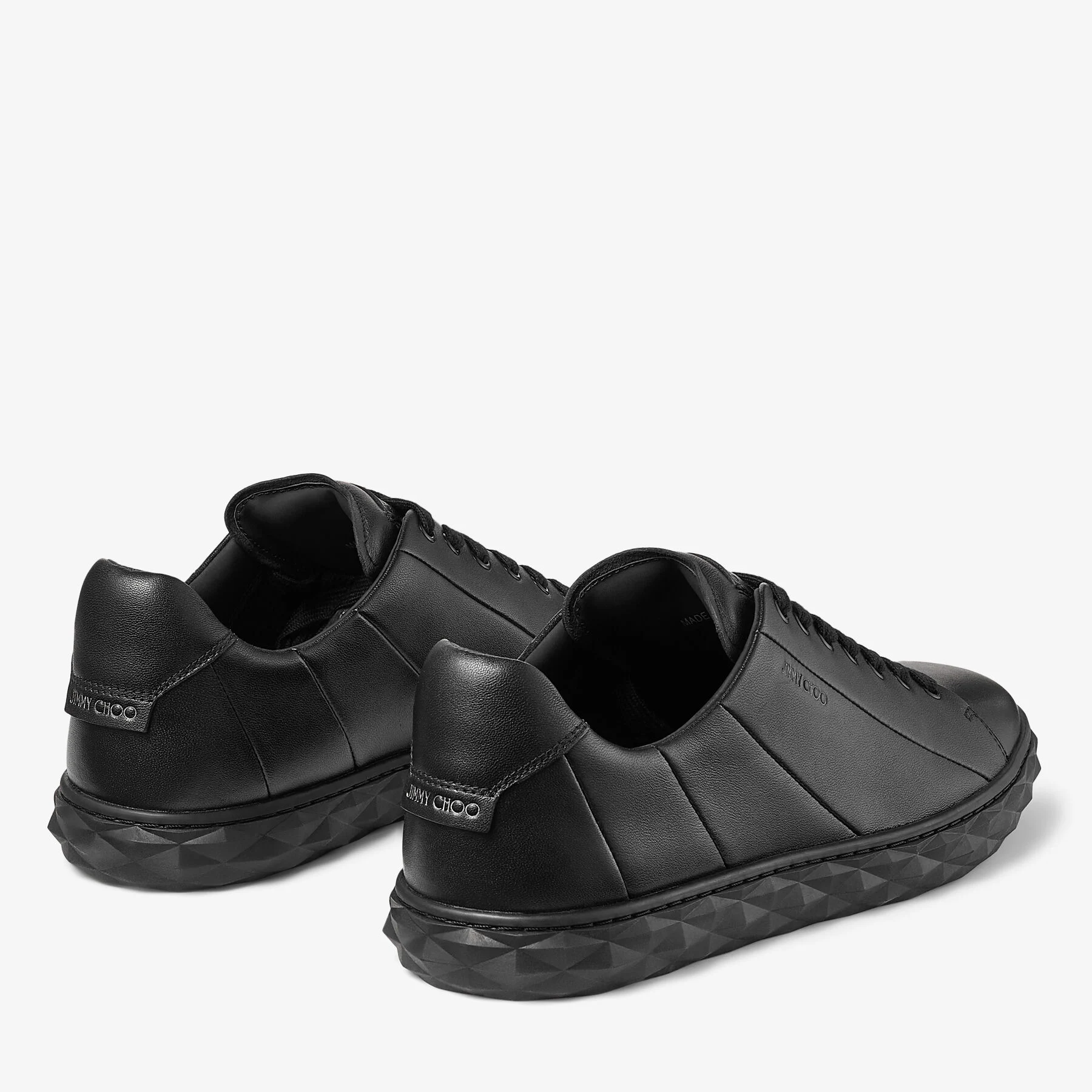 Diamond Light M Black Nappa Leather Trainers