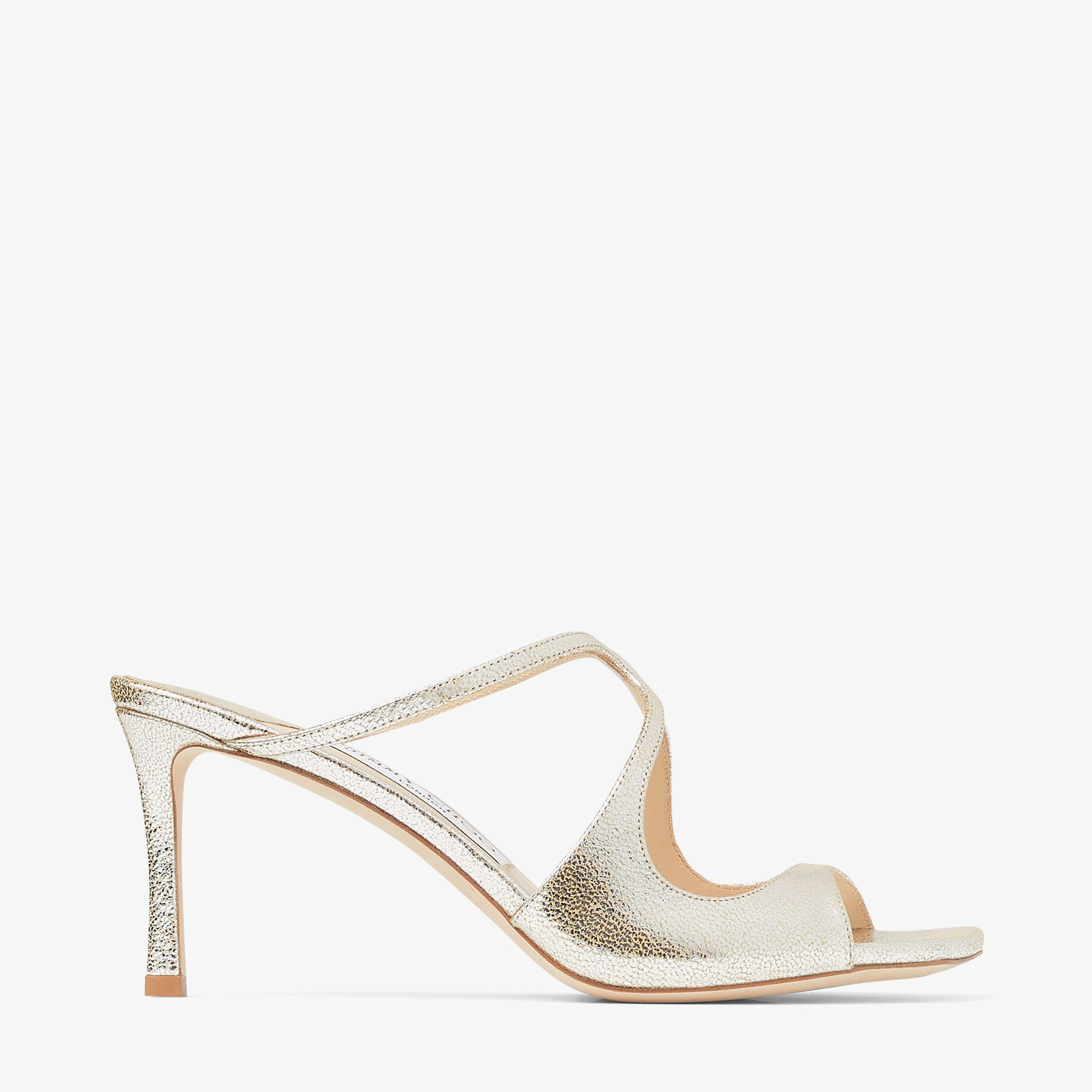 Anise 75 Champagne Glitter Leather Mules