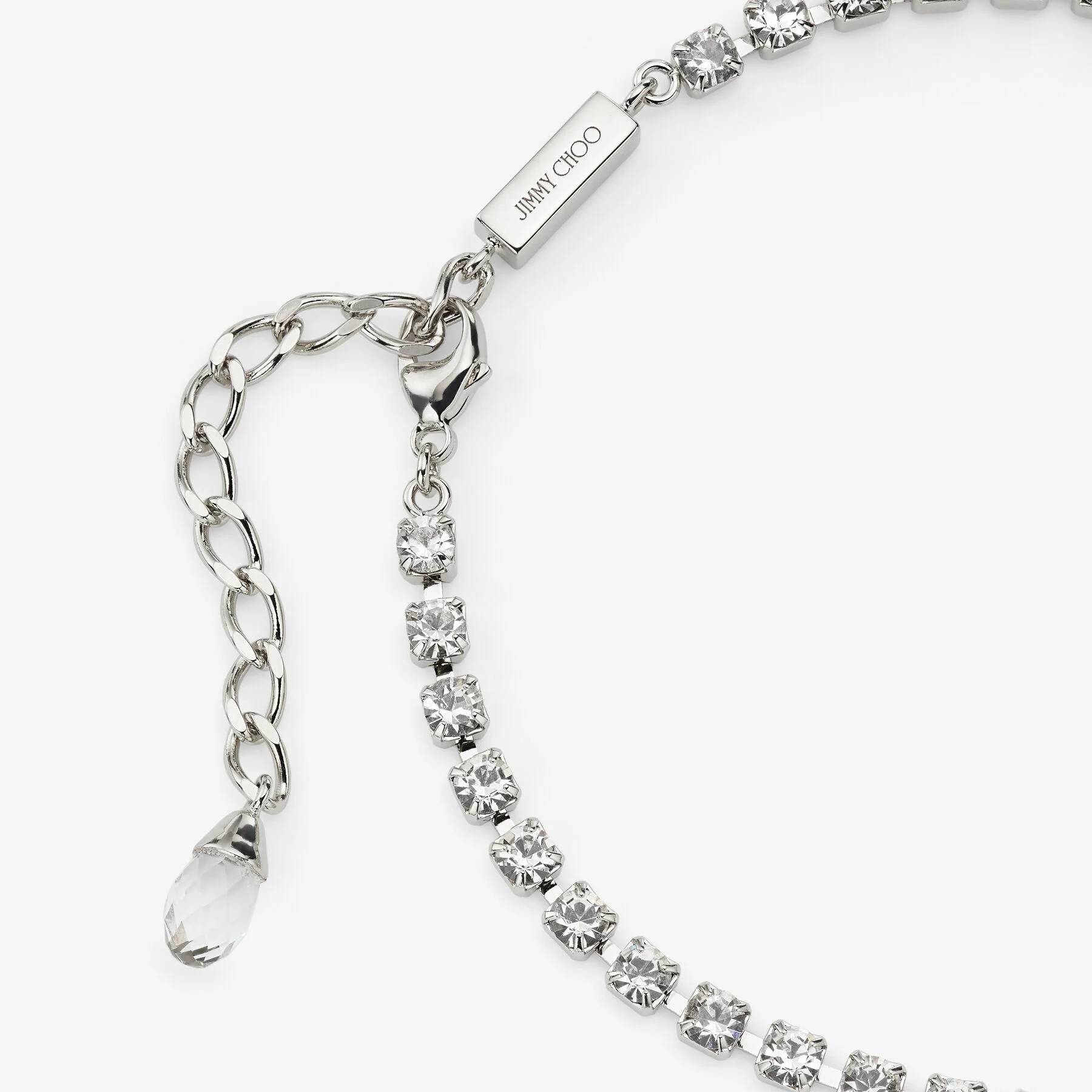 Saeda Anklet Silver-Finish Metal Anklet with Crystal