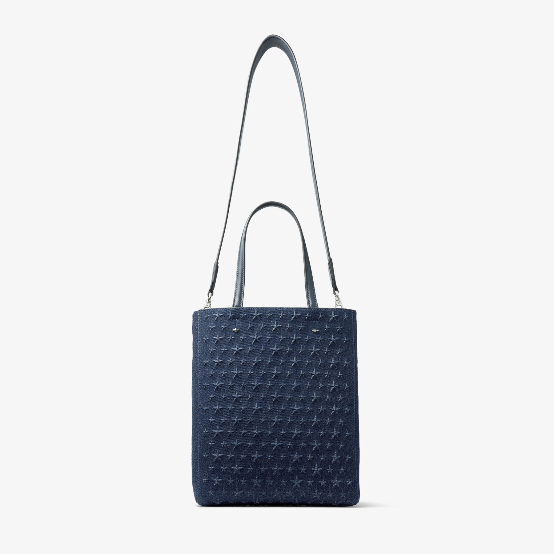 Lenny North-South M-M Dark Denim Embossed Tote Bag