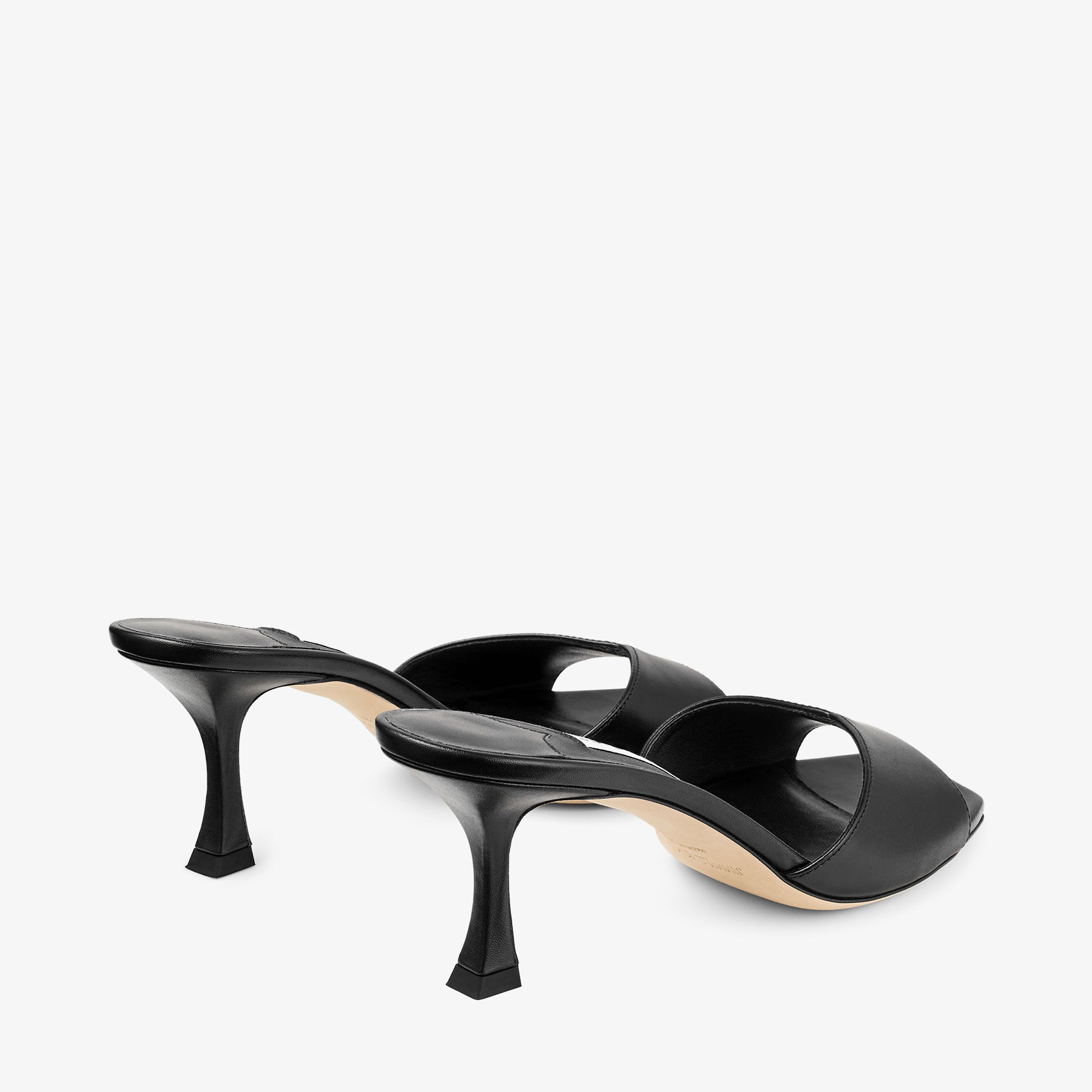 Skye 70 Black Leather Sandals