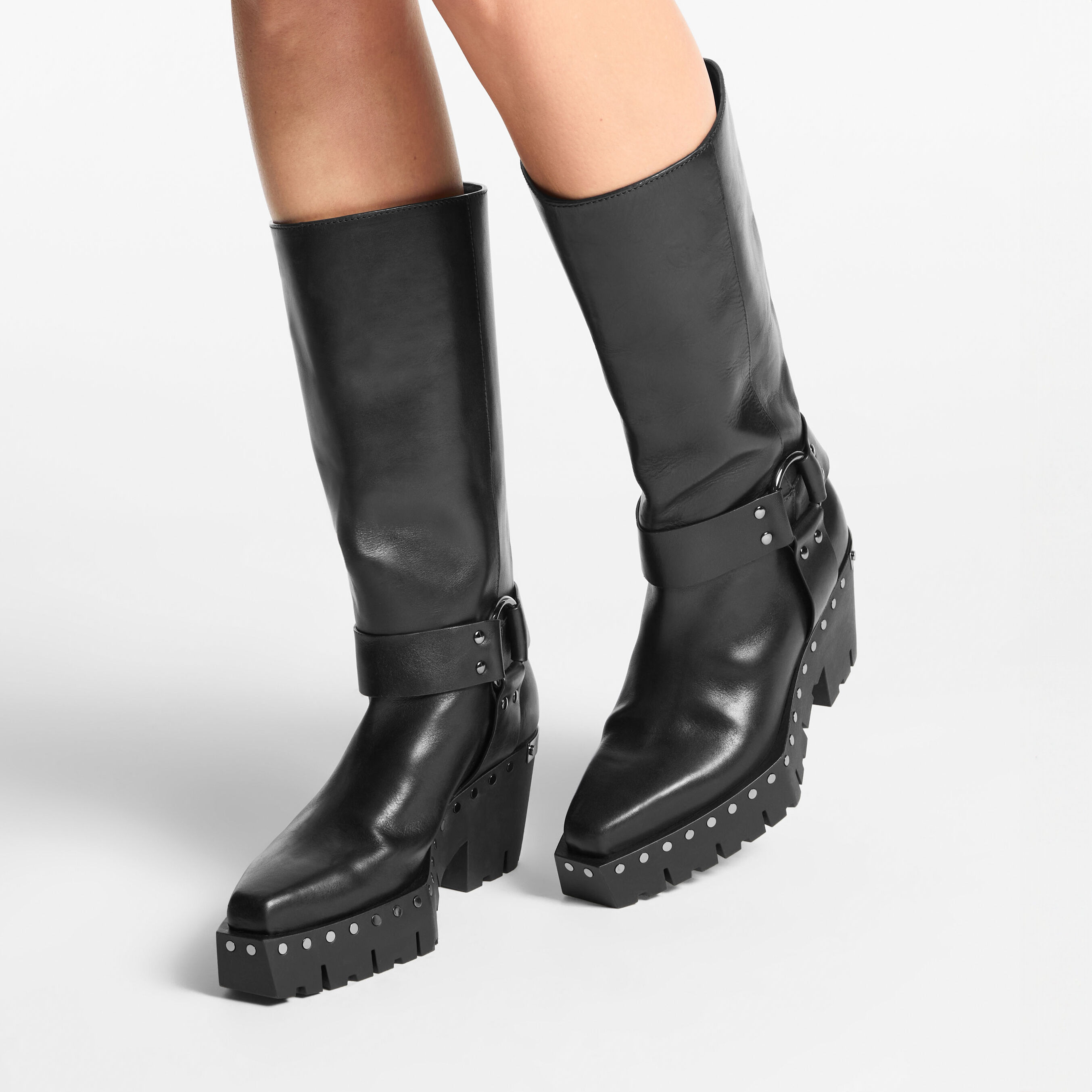 Quin 75 Black Vachetta Leather Boots