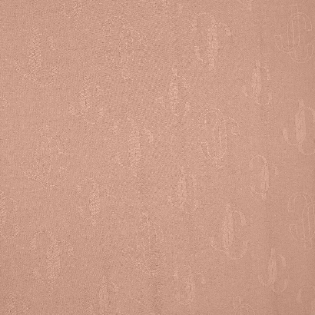 Emani Ballet Pink Silk and Wool Jacquard Shawl