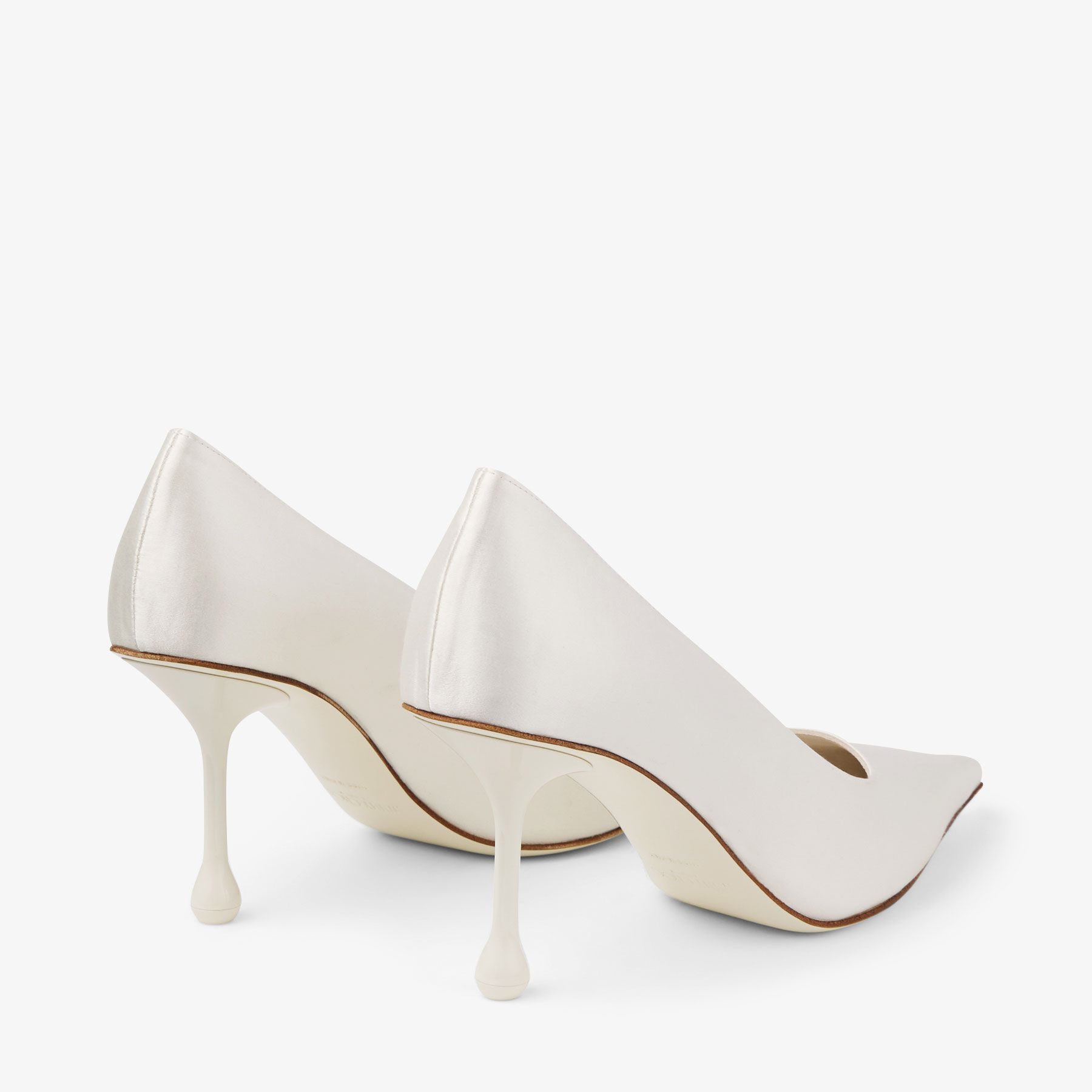 Ixia 80 Ivory Satin Pumps