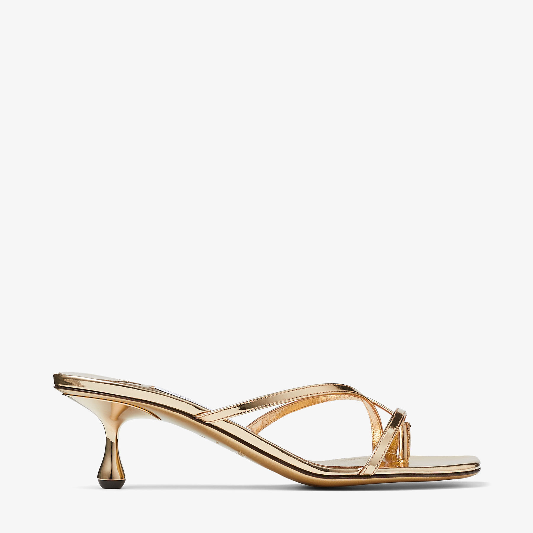 Etana Mule 50 Gold Metallic Leather Mules