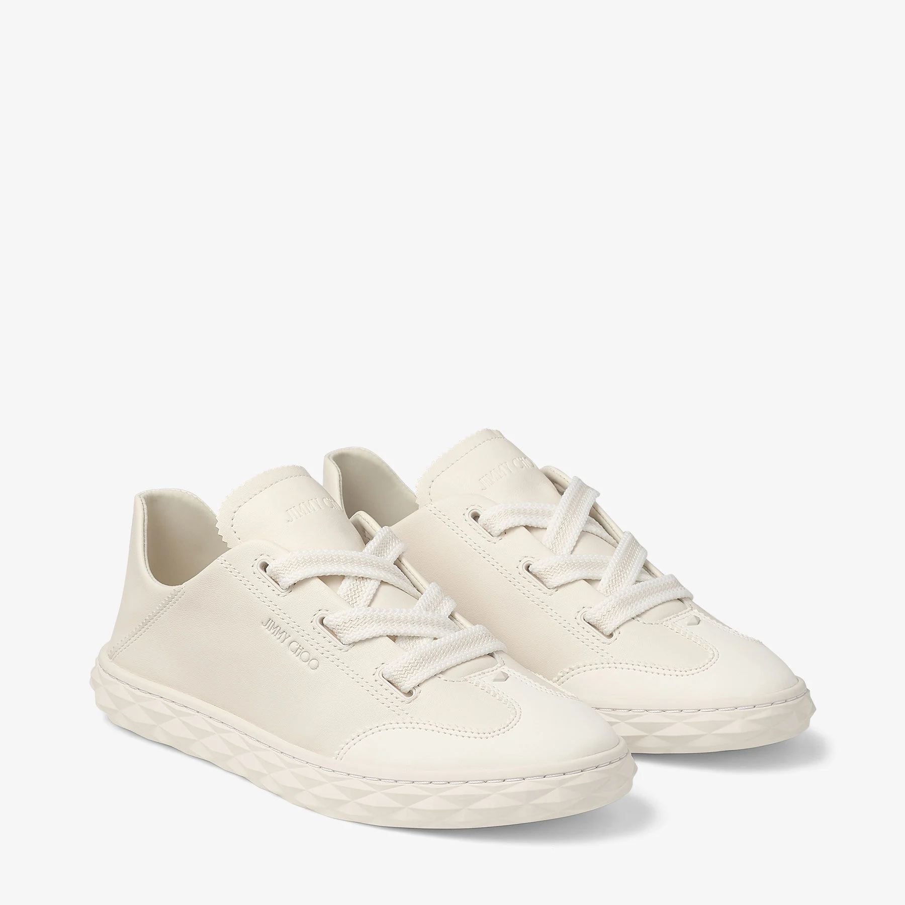 Diamond Light Flex F Latte Leather Trainers