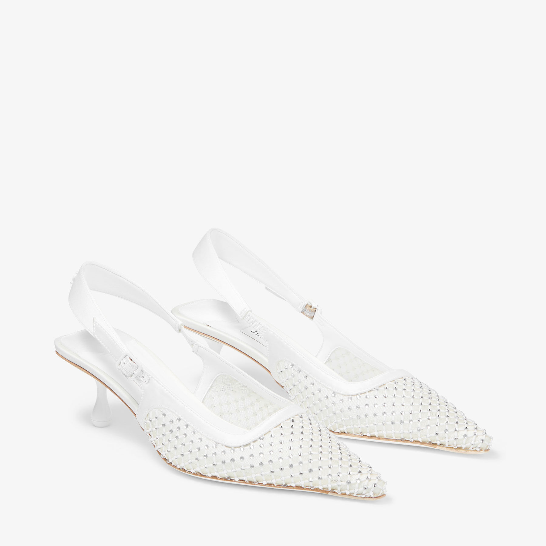 Amel 50 White Mesh Pumps
