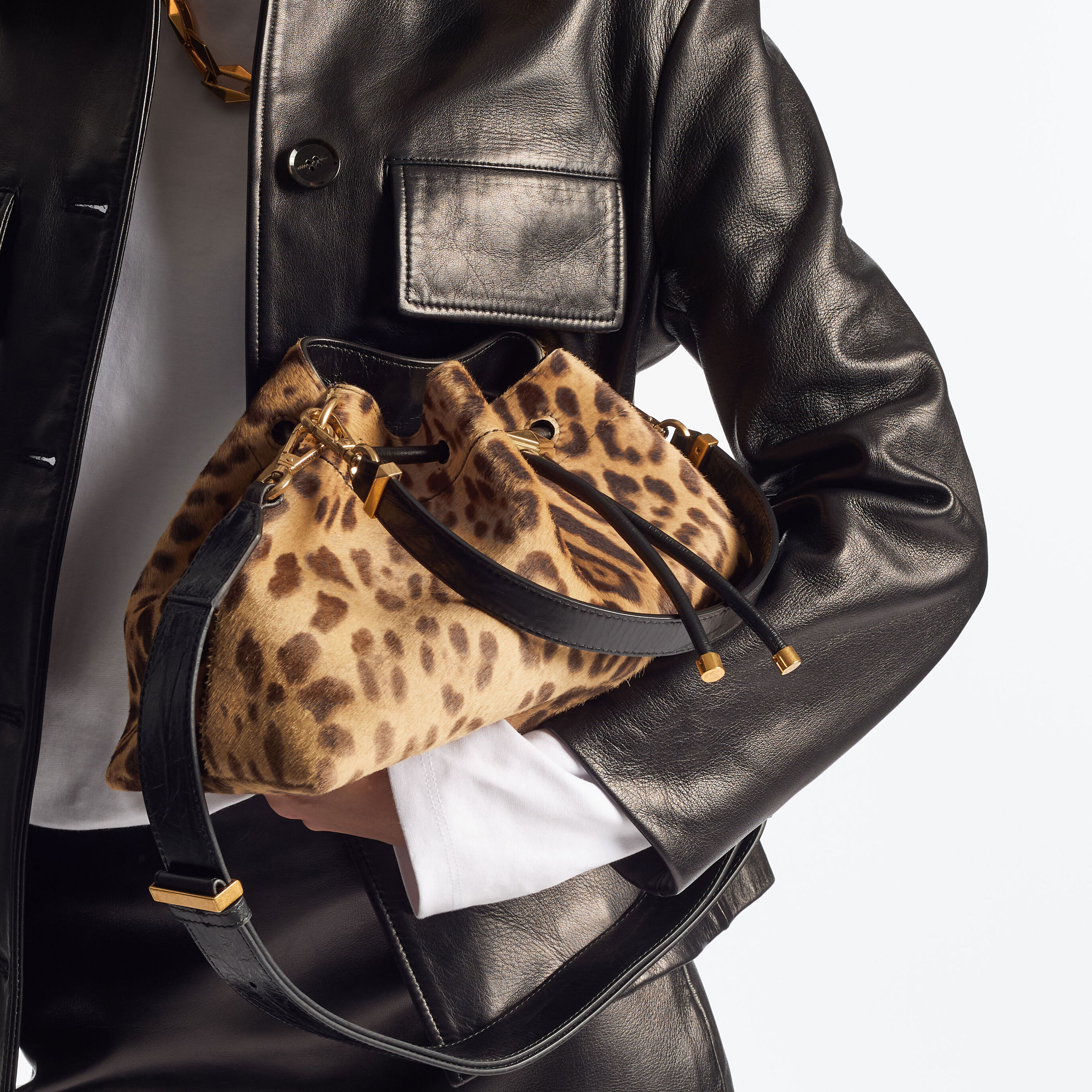 Cinch M Natural Leopard Print Pony Bag