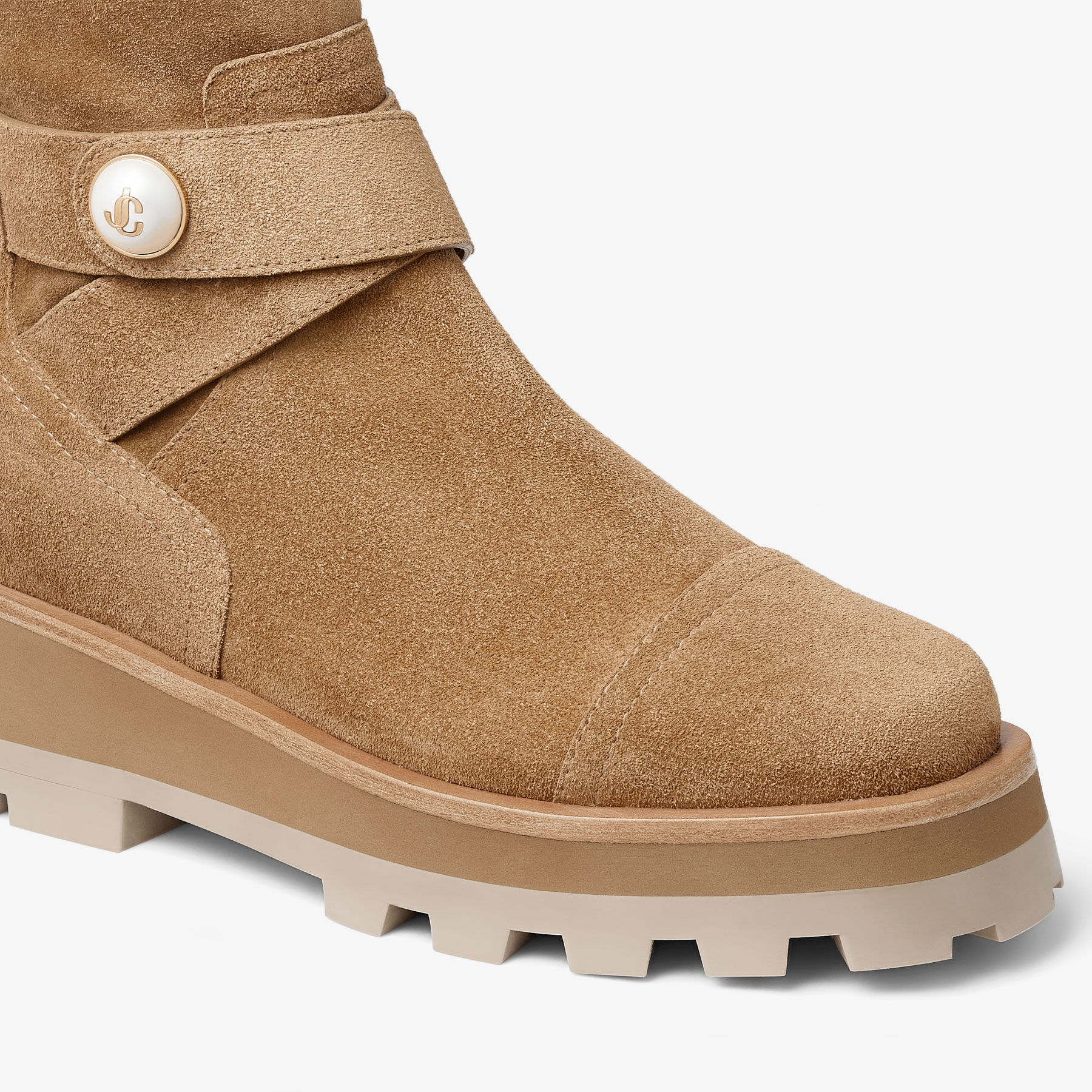 Meena Flat Rattan Velvet Suede Boots