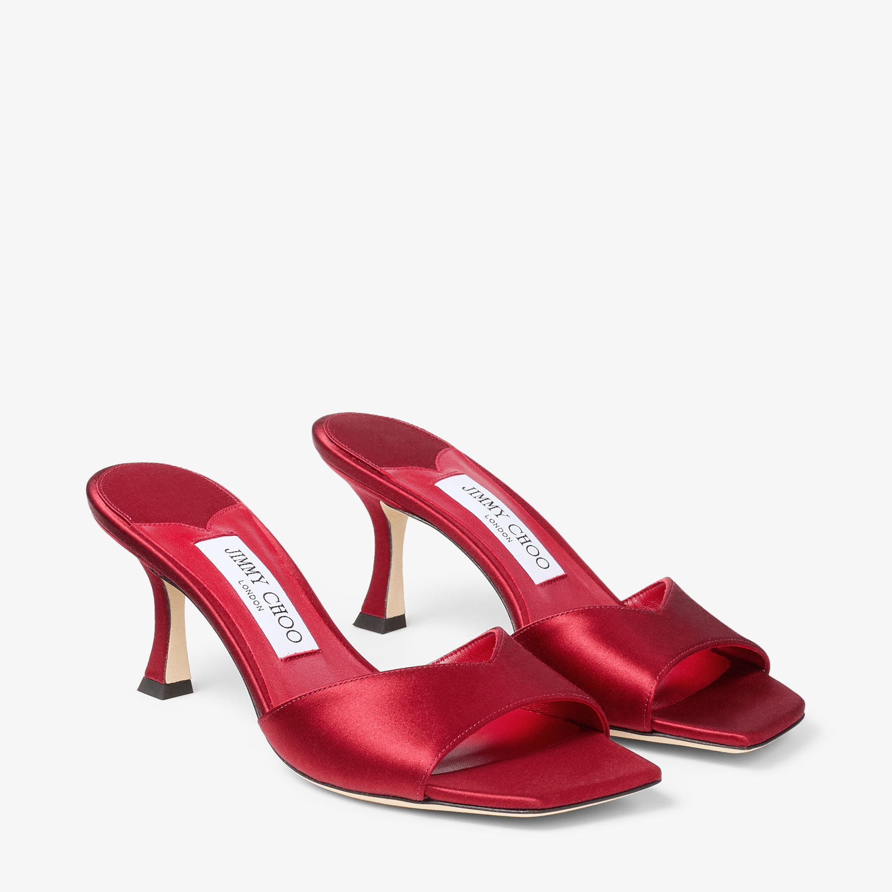 Skye 70 Ruby Red Satin Sandals
