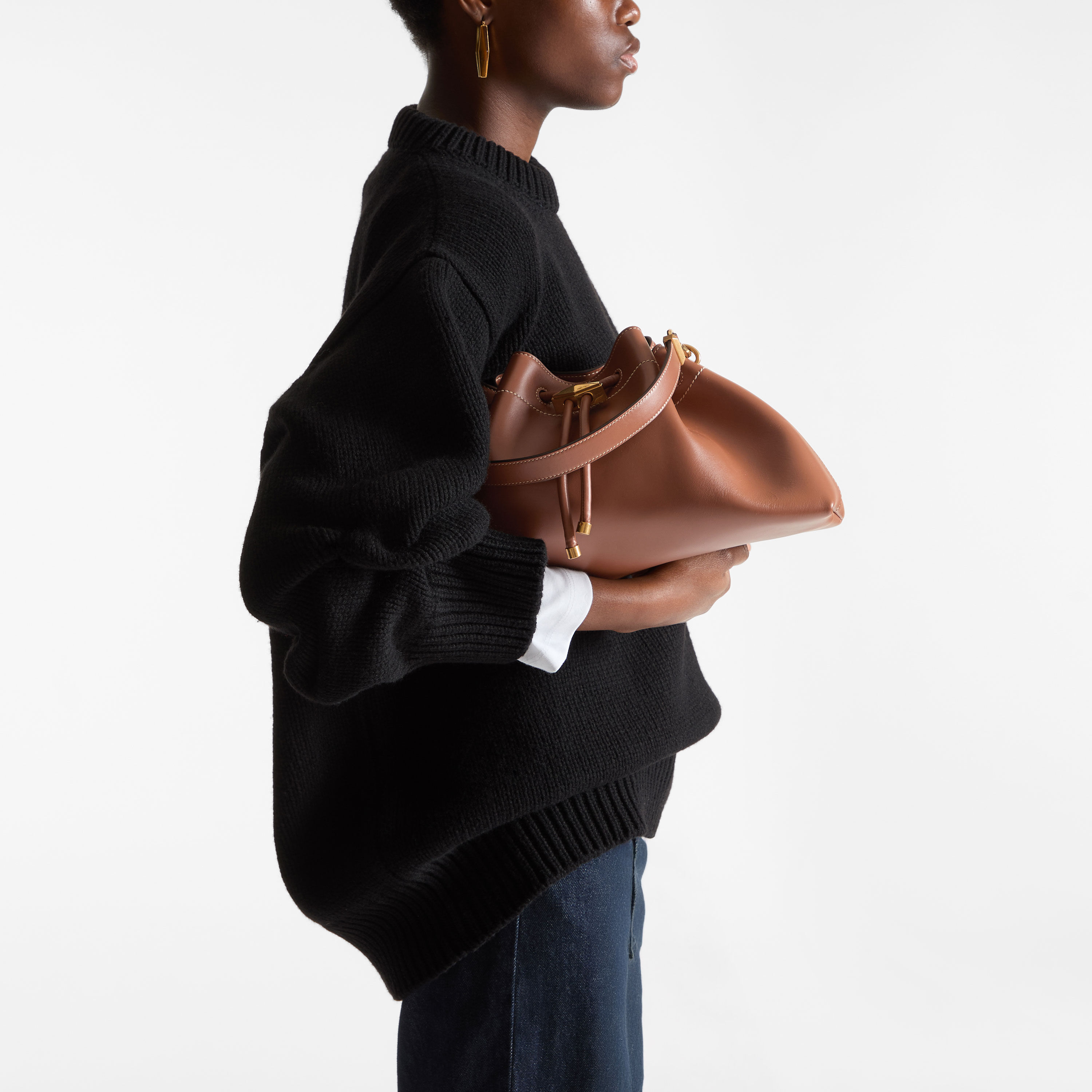 Cinch M Tan Leather Bag