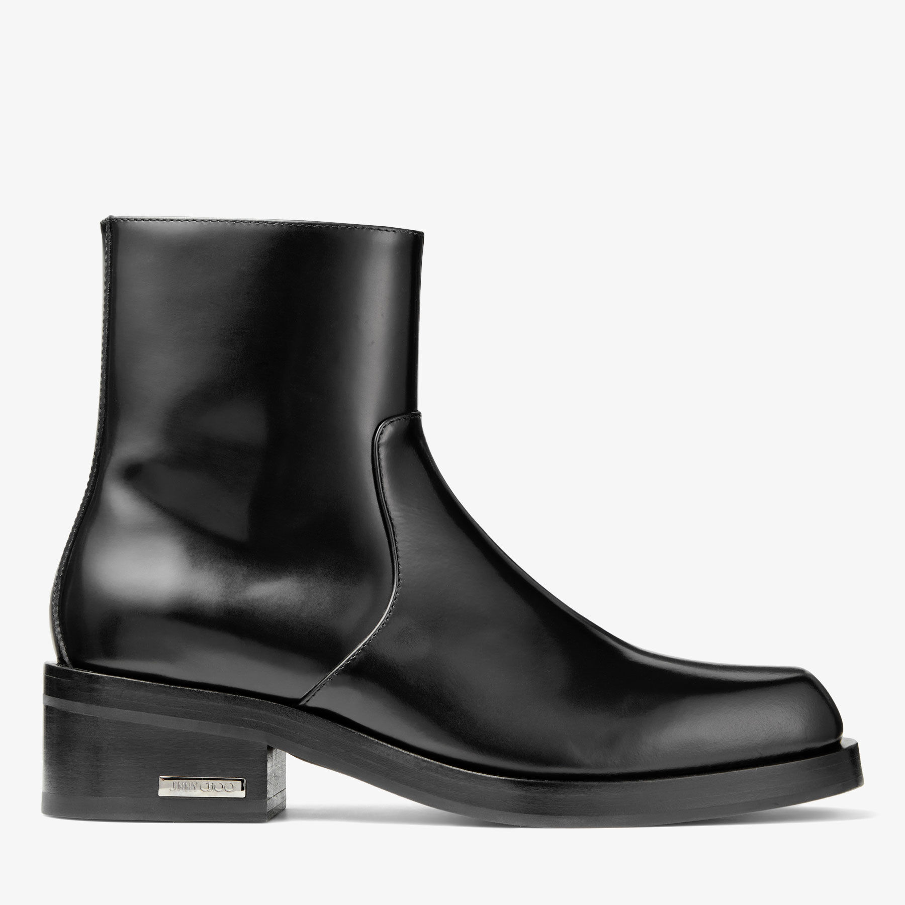 Elias Zip Boot Black Calf Leather Zip Boots