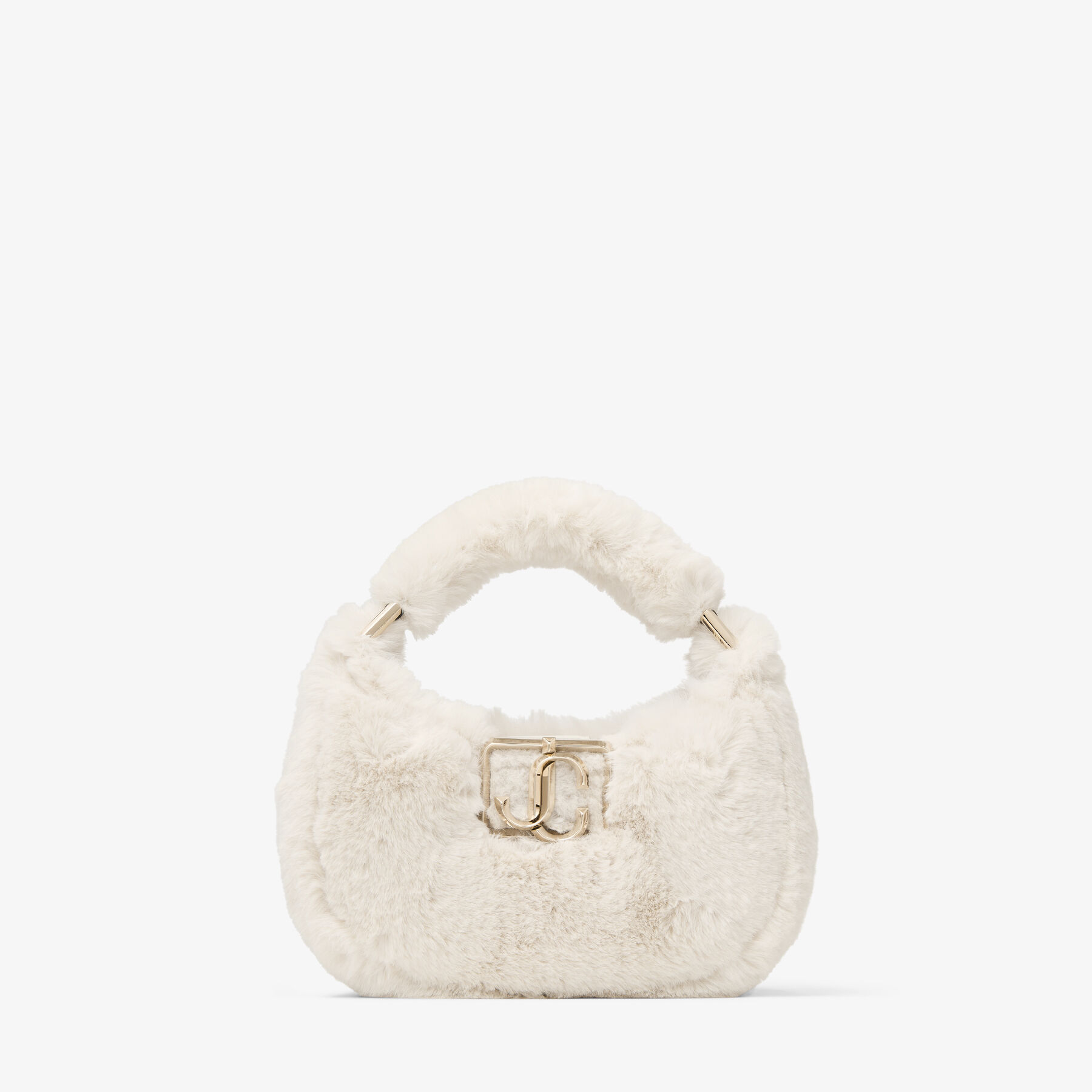 Edie Hobo Mini Latte Faux Fur Mini Bag