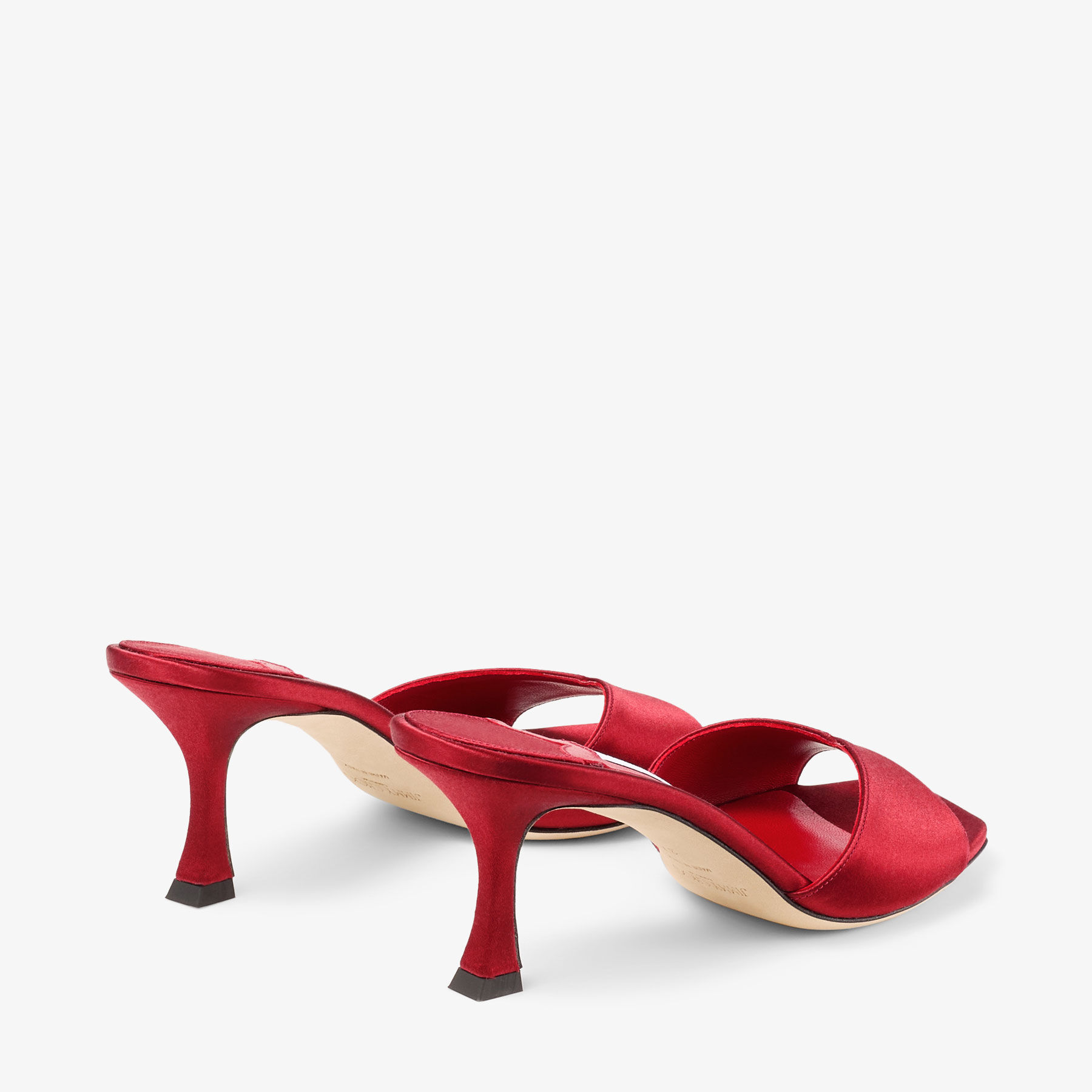 Skye 70 Ruby Red Satin Sandals