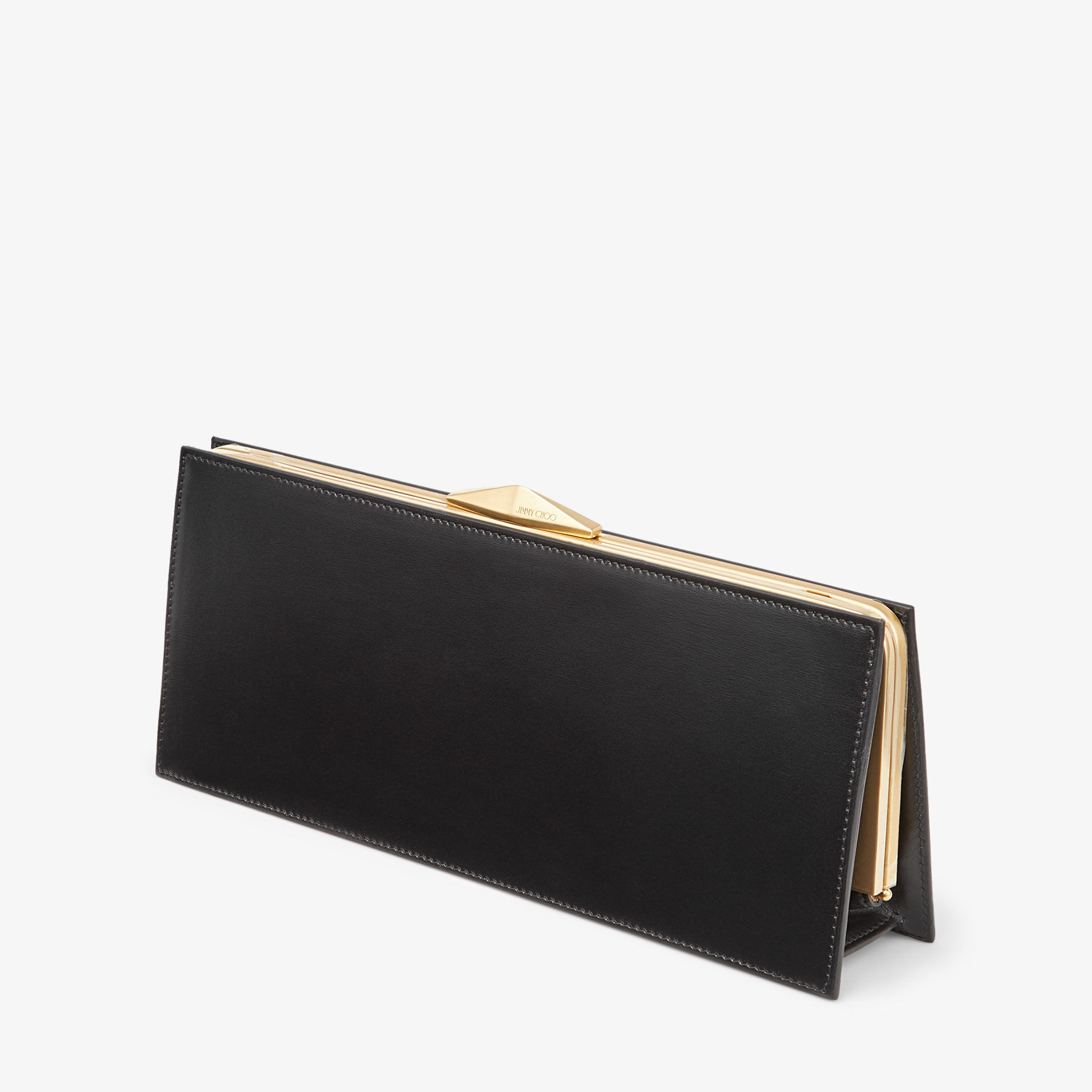 Diamond Cocktail Black Box Leather Cocktail Clutch