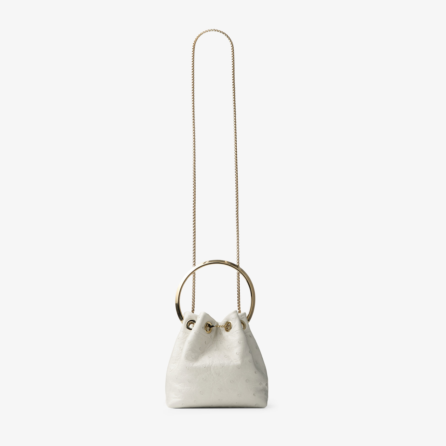 Bon Bon Latte Ostrich Leather Bag