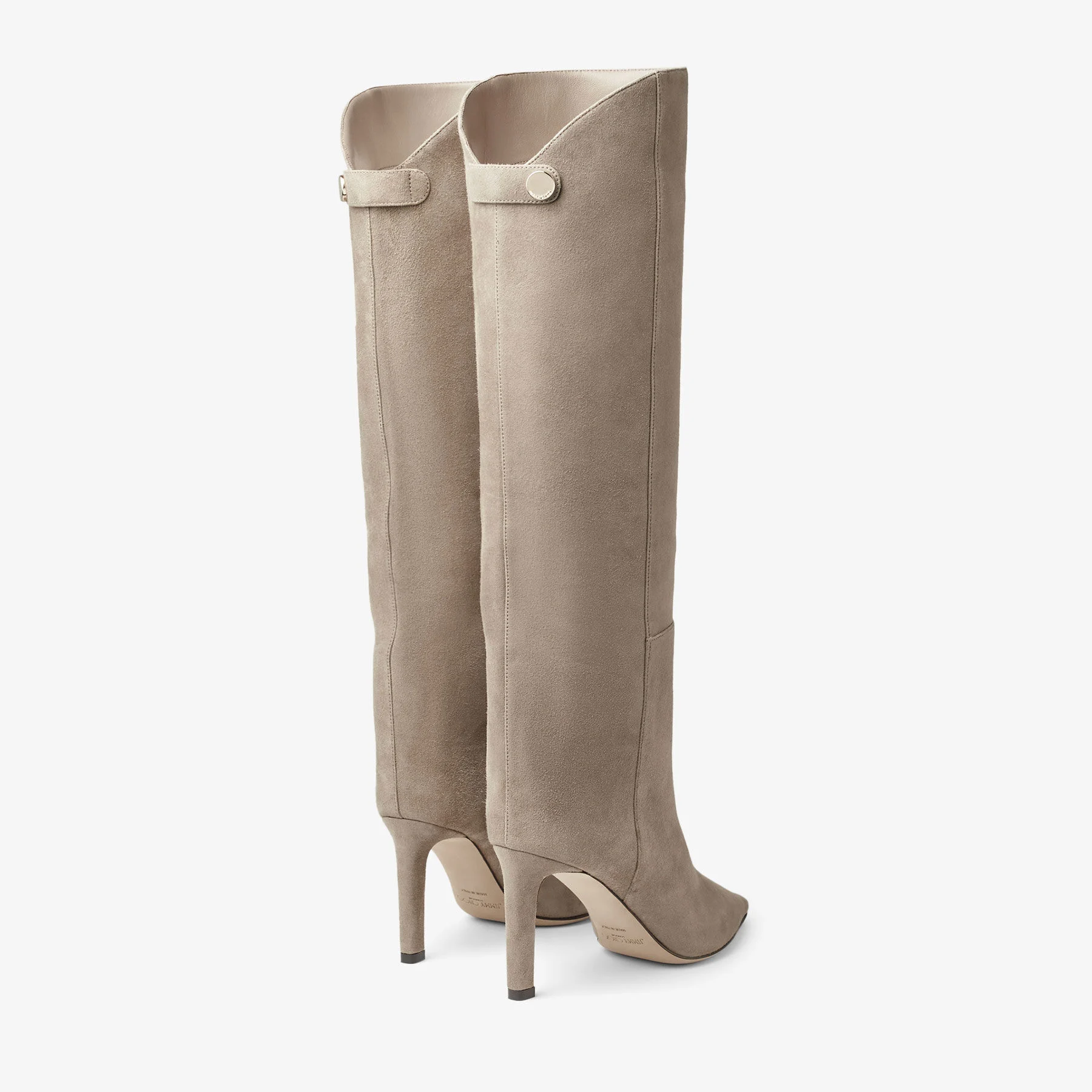 Alizze Knee Boot 85 Taupe Suede Knee-High Boots