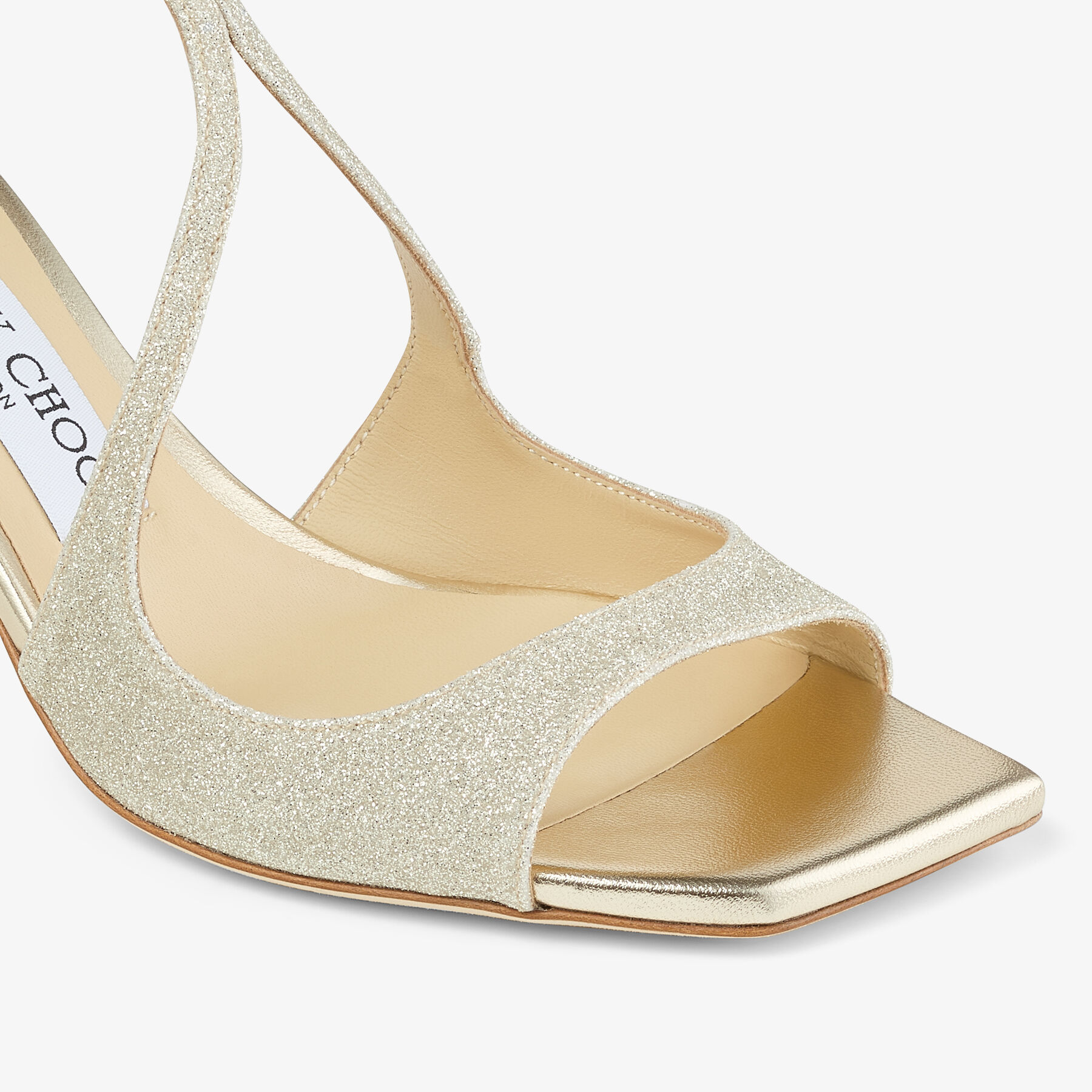 Azia 75 Platinum Ice Glitter Sandals