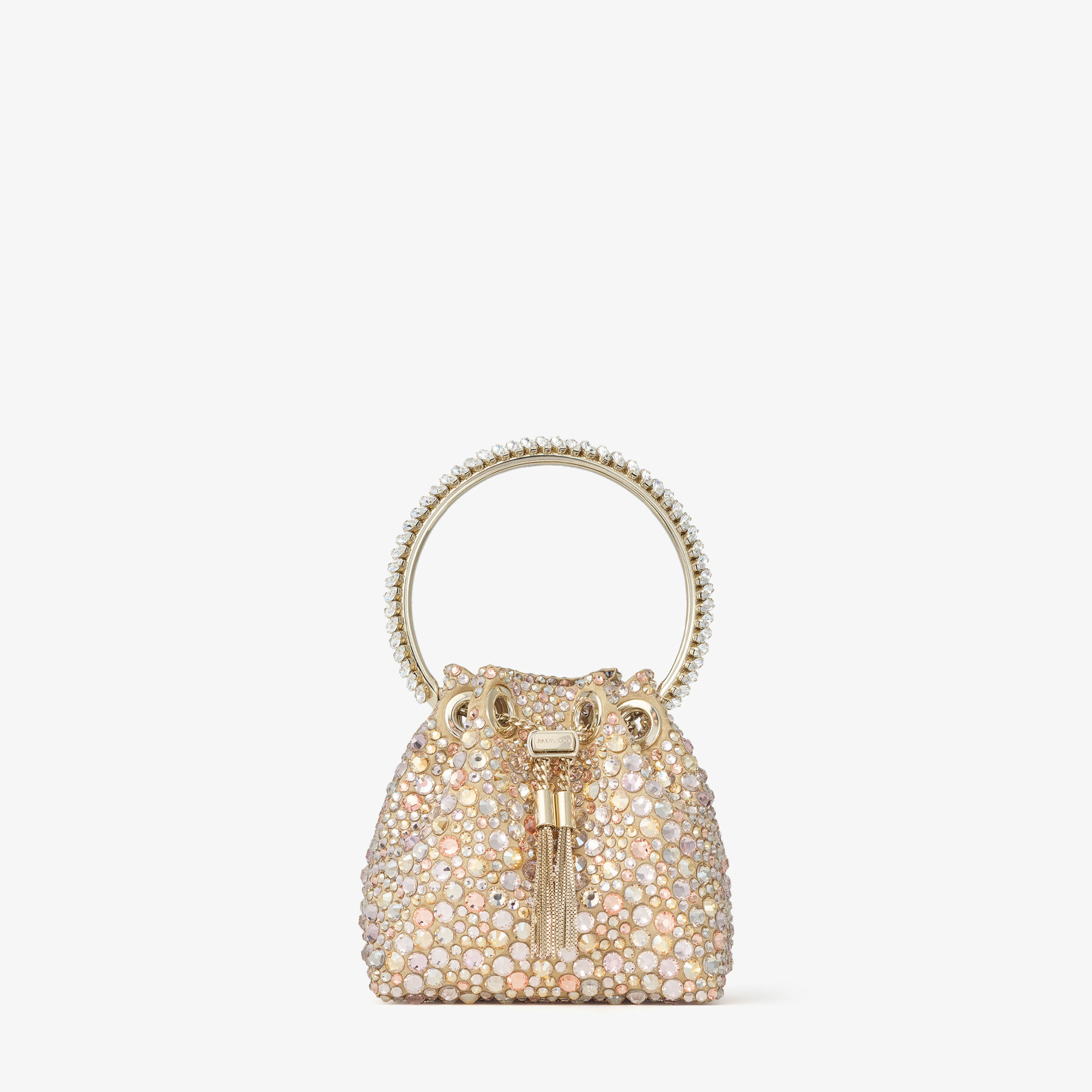 Micro Bon Bon Gold Satin Crystal Mini Bag