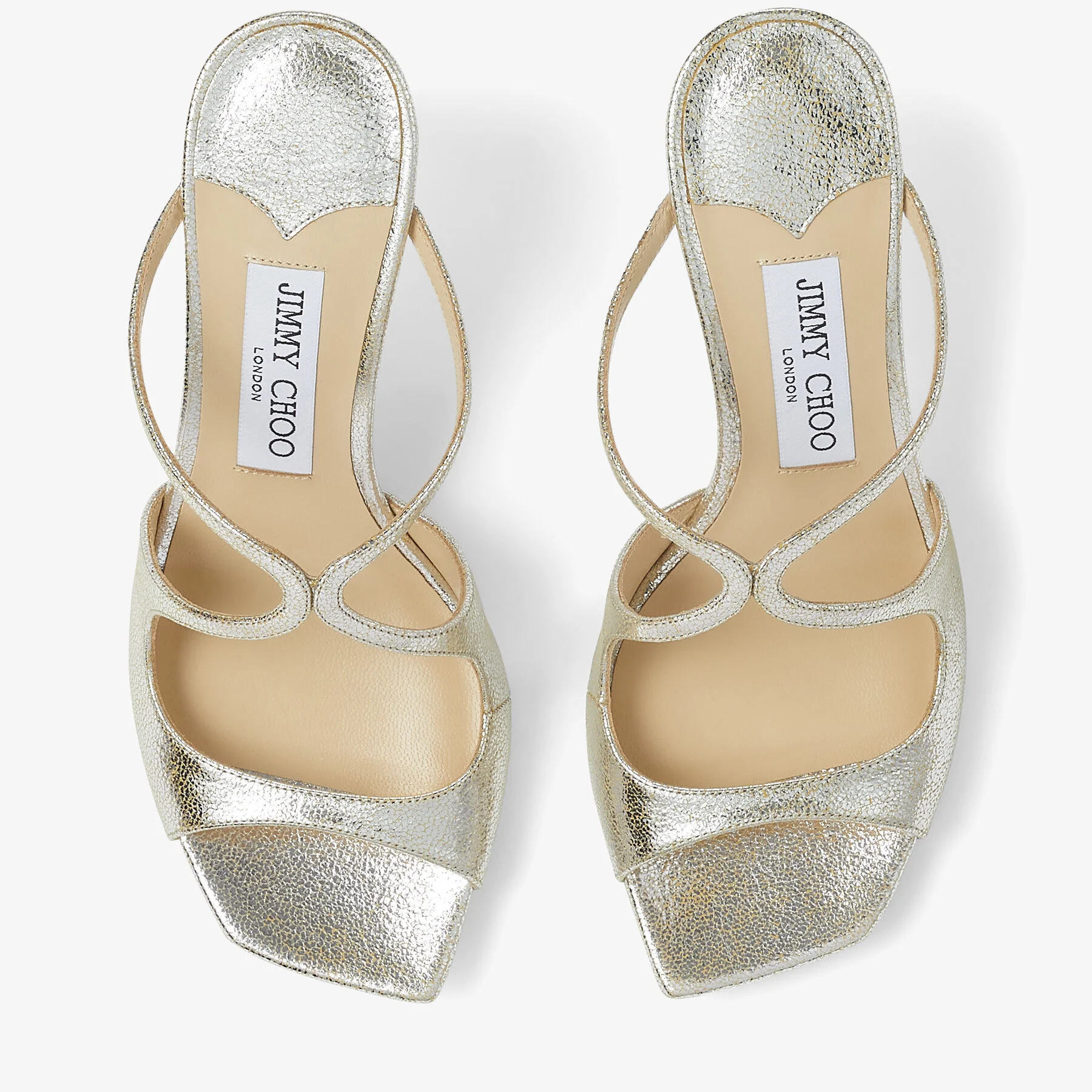 Anise 75 Champagne Glitter Leather Mules