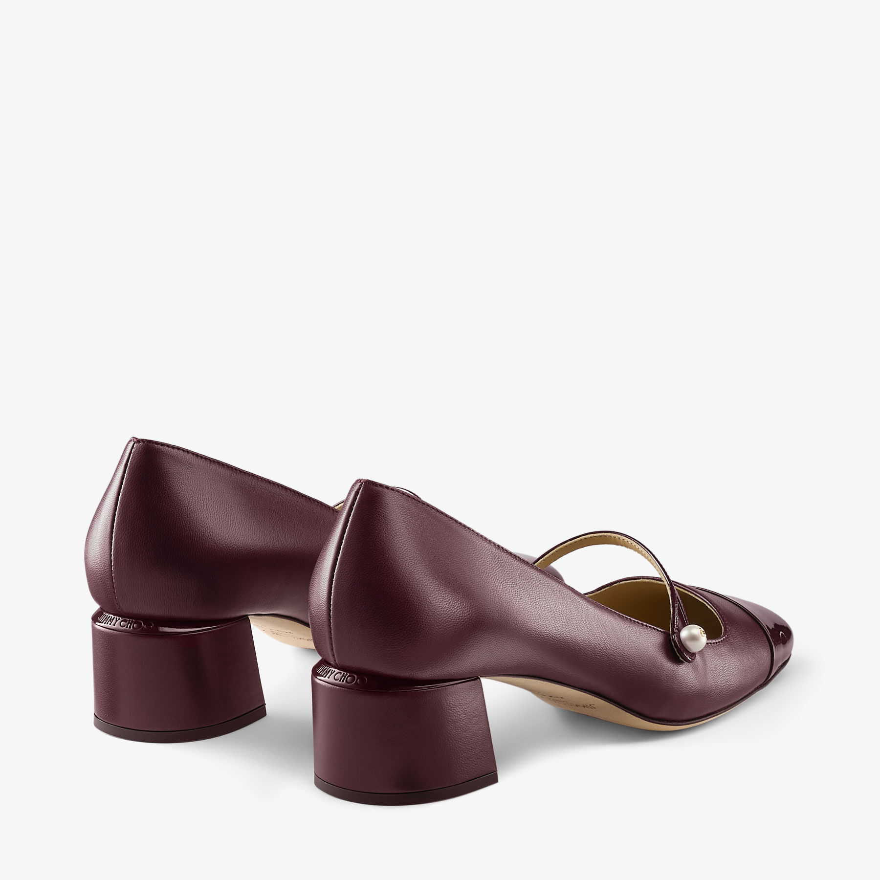 Elisa 45 Garnet Leather Pumps
