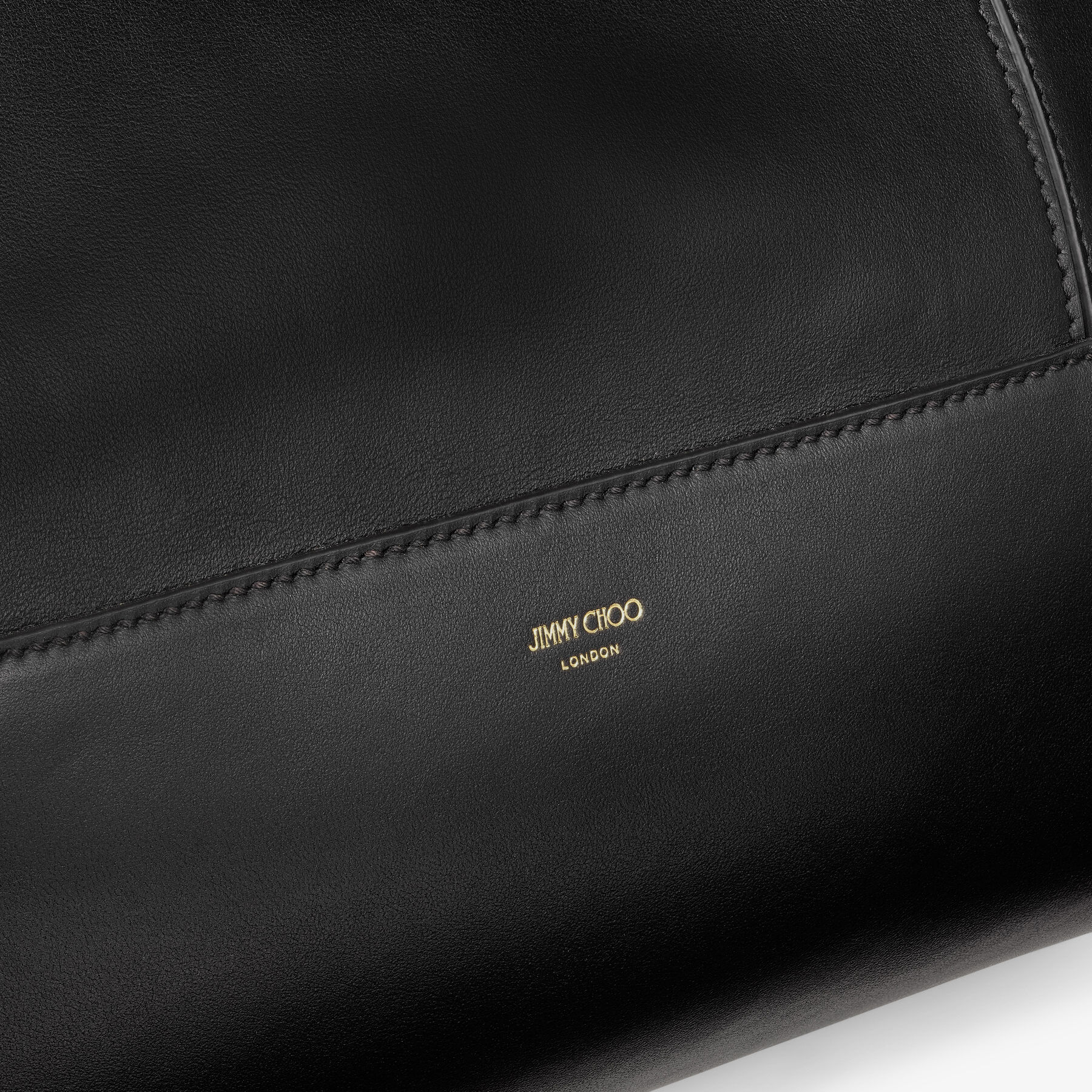 Diamond Tote L Black Calf Leather Tote Bag