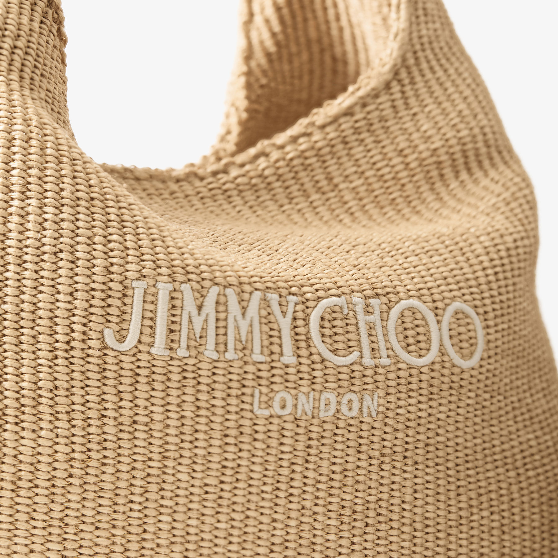 Beach Diamond Hobo L Natural Raffia Shoulder Bag