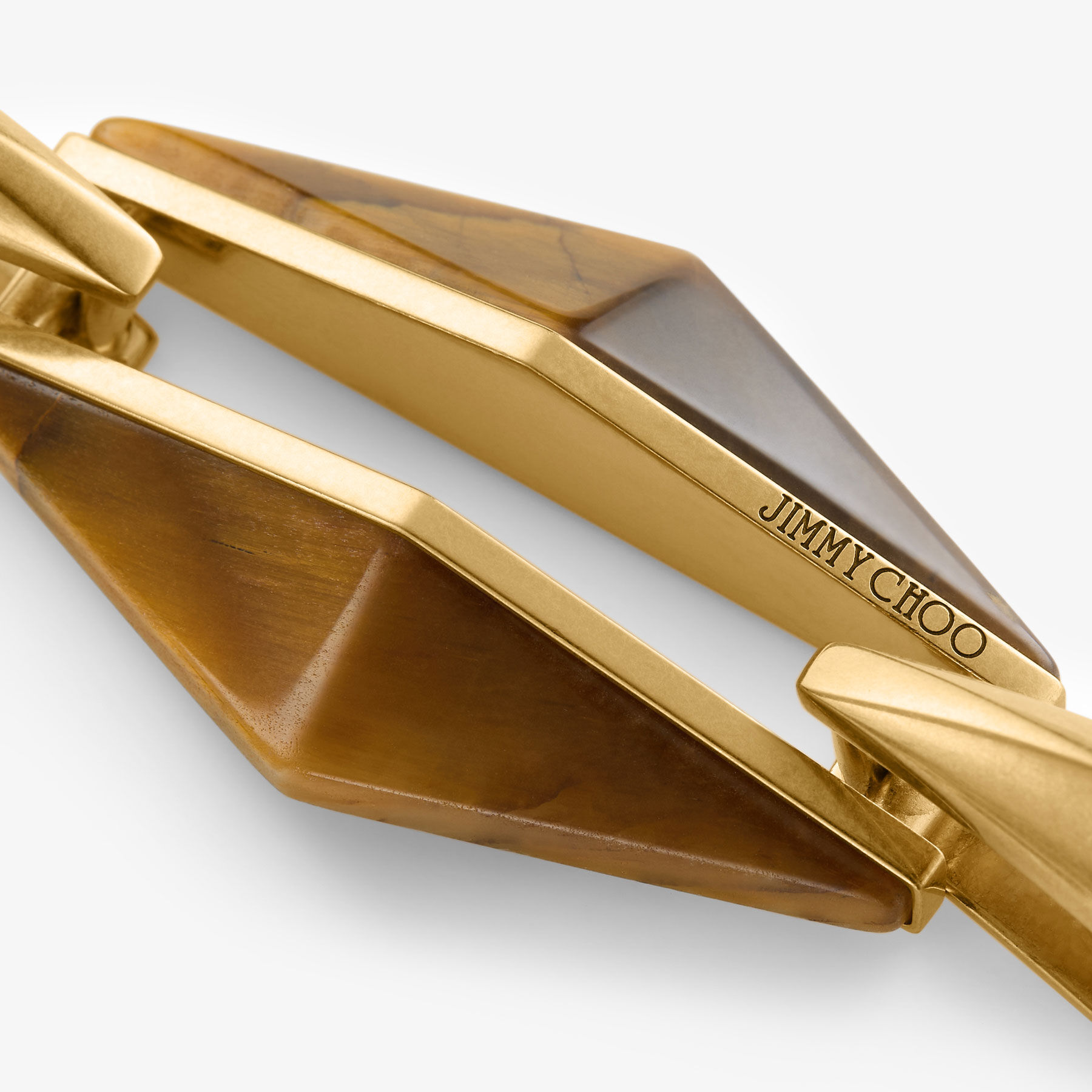 Diamond Link Necklace Gold Finish Diamond Quartz Necklace