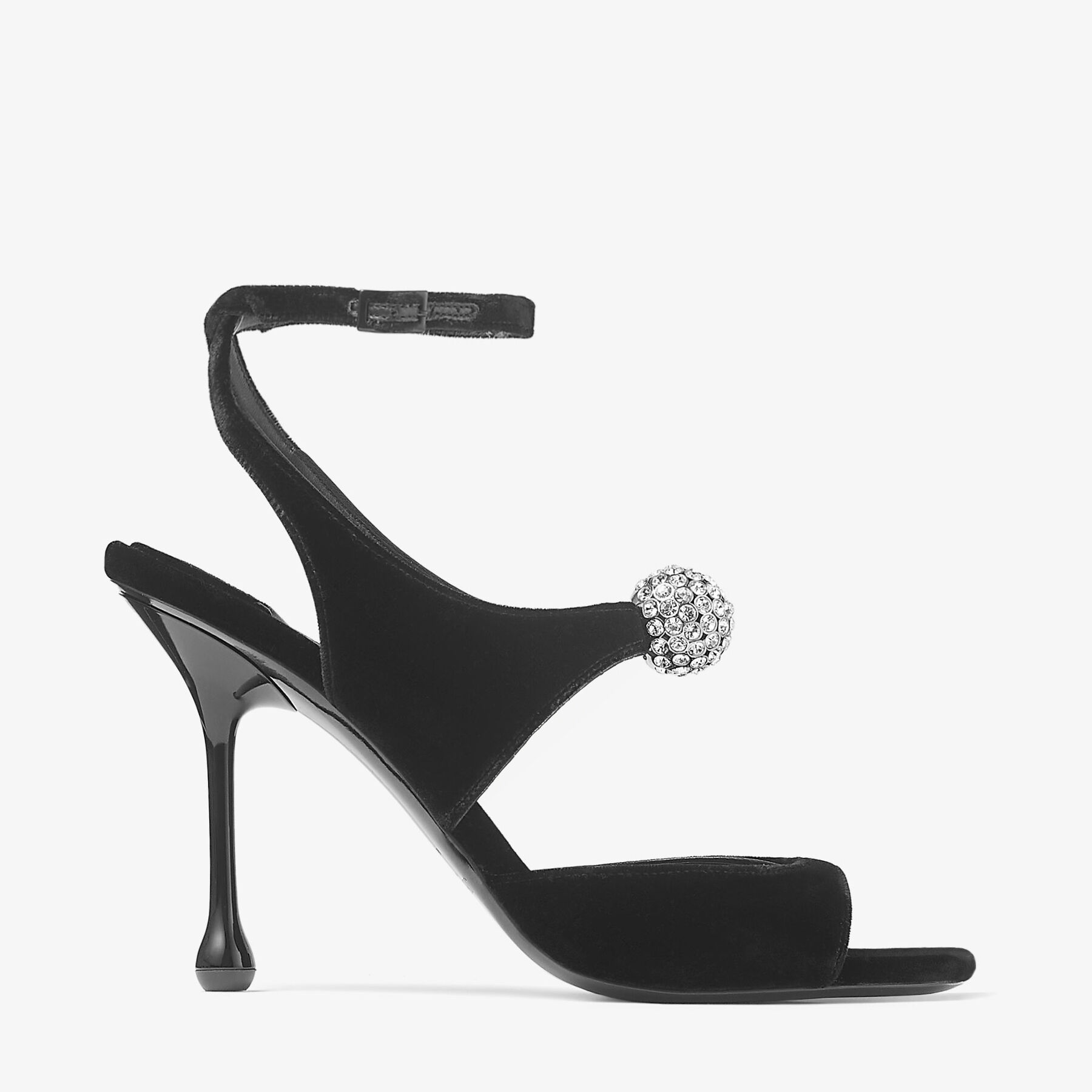 Orb 95 Black Velvet Sandals