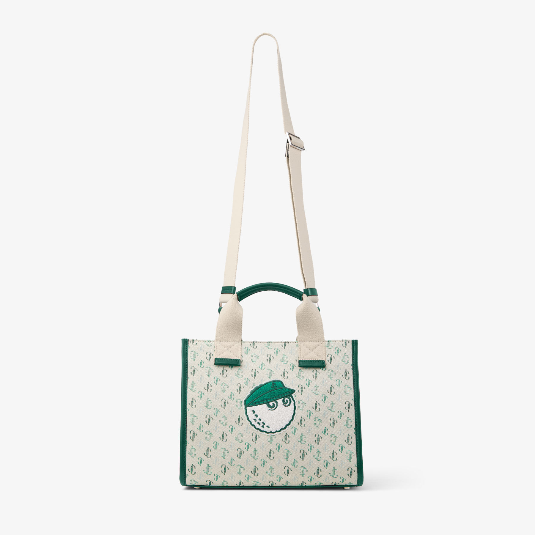 Jimmy Choo / Malbon 2.0 Tote Bag Monogram Embroidered Canvas Tote Bag