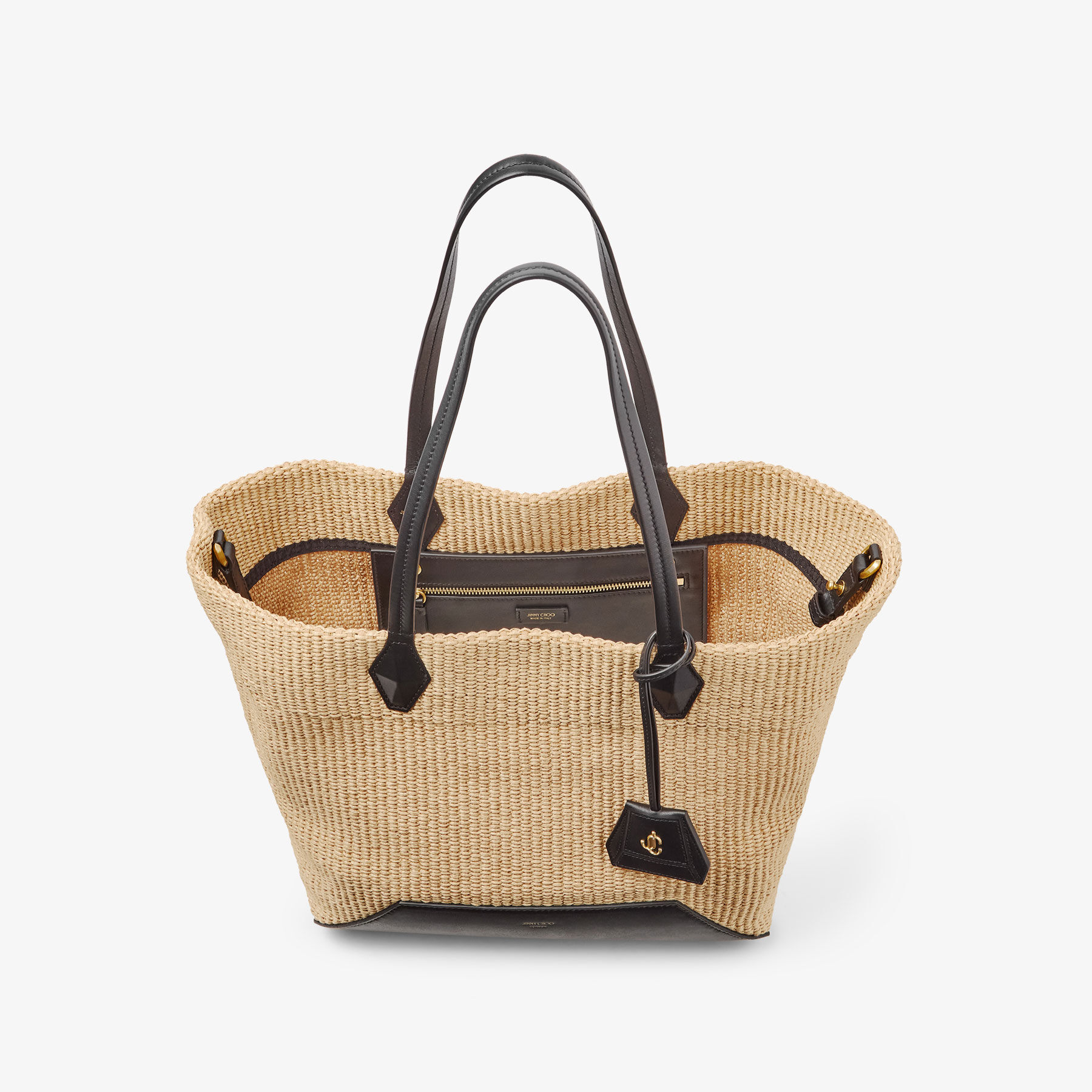 Diamond Tote M Natutal Raffia Tote Bag