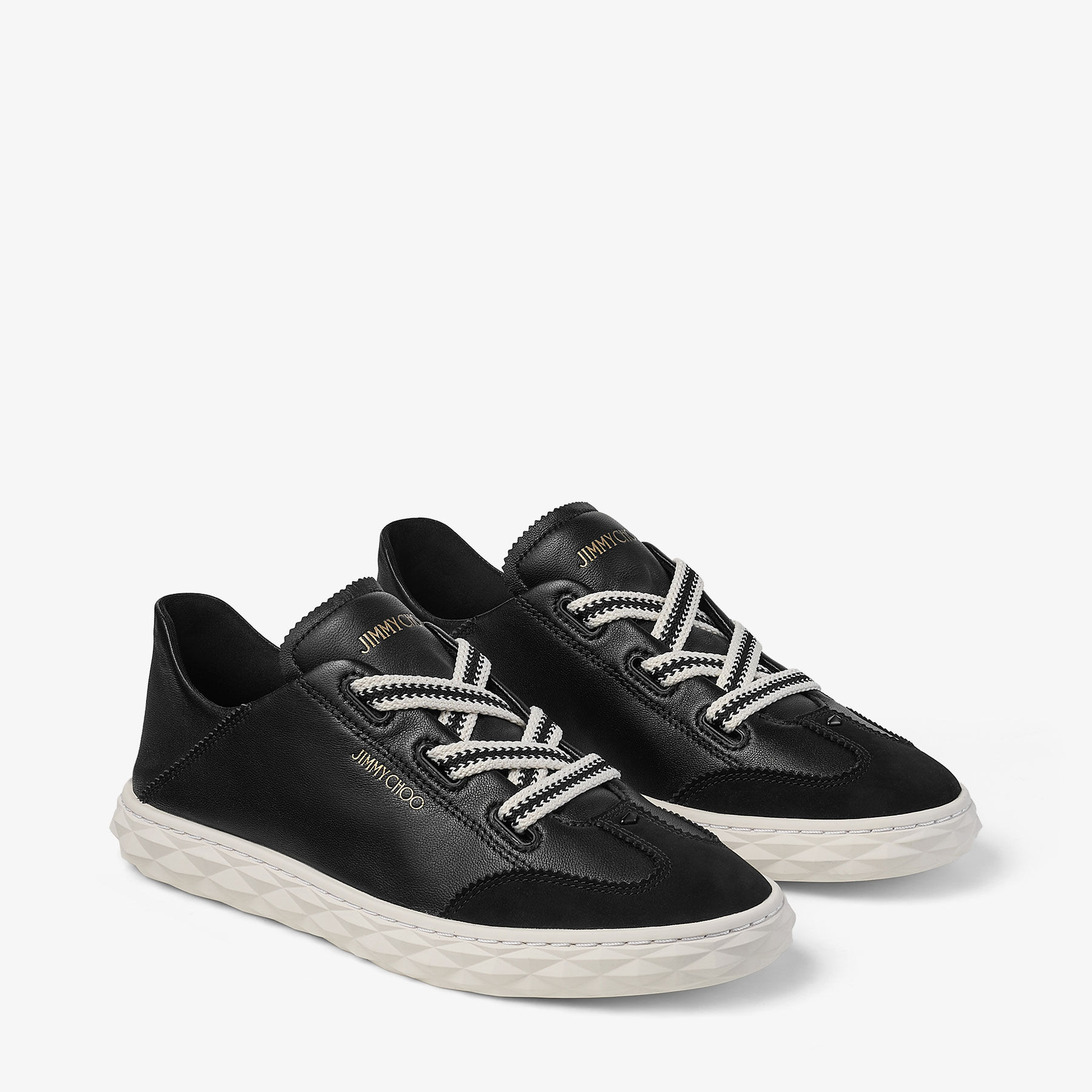 Diamond Light Flex F Black Leather Trainers