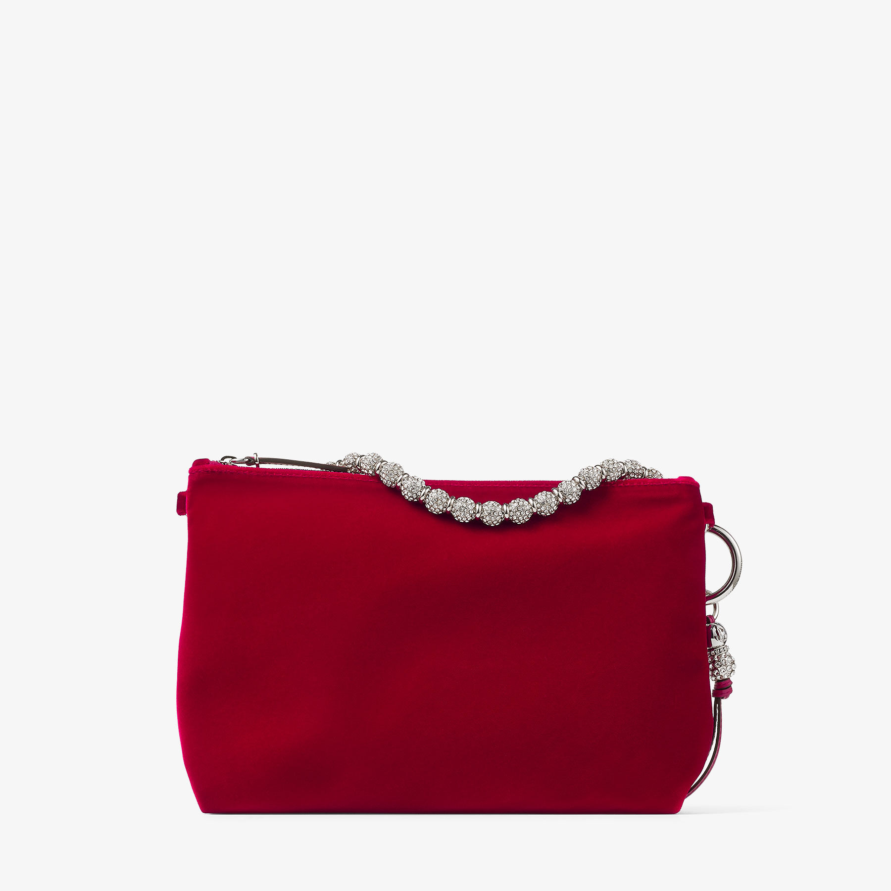 Callie Ruby Red Velvet Clutch Bag