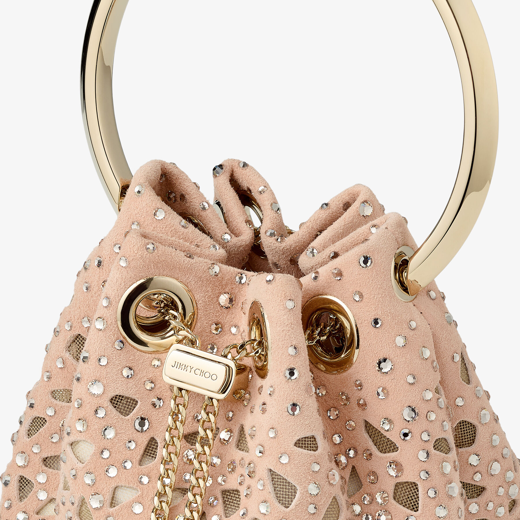 Micro Bon Bon Macaron Suede Crystal Mini Bag