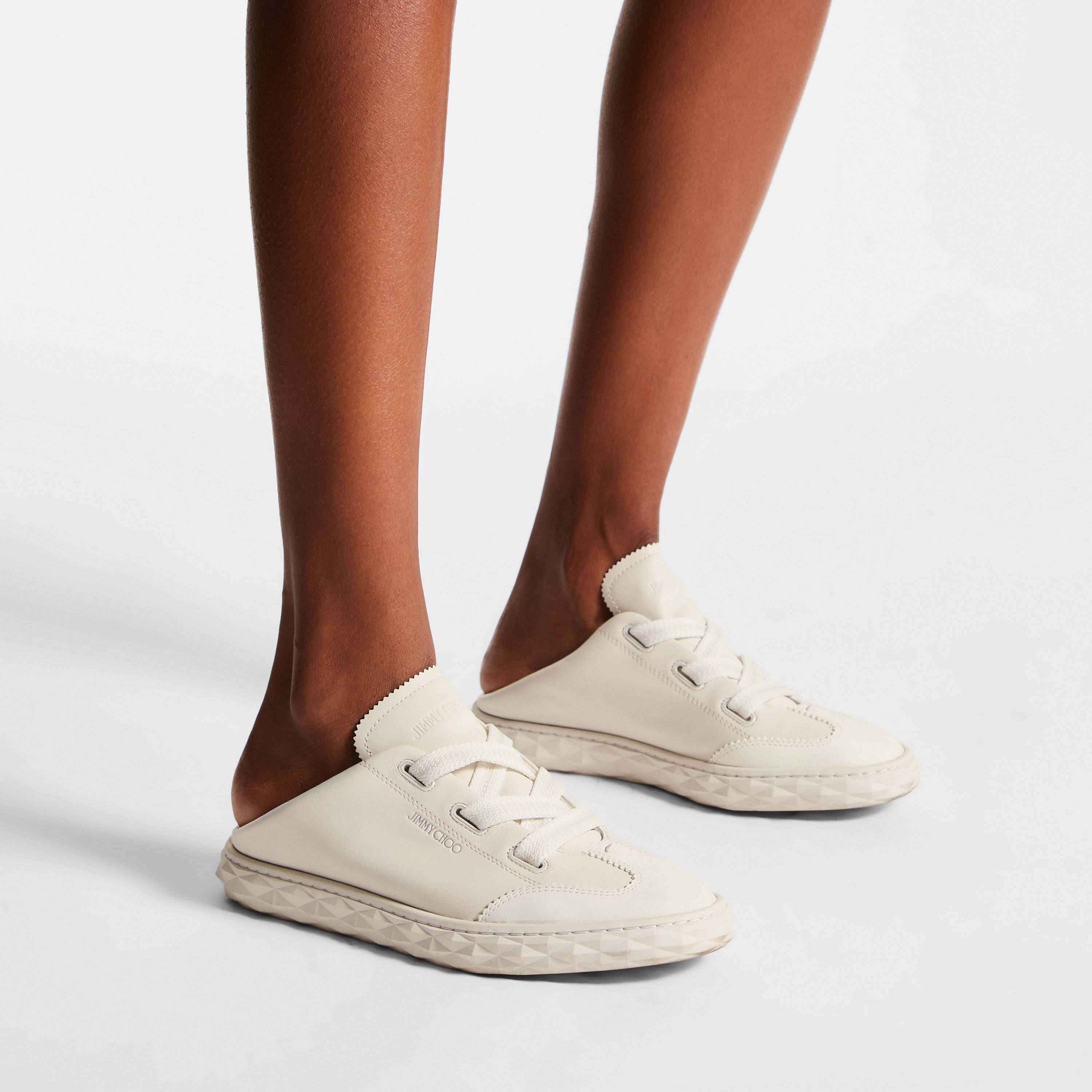 Diamond Light Flex F Latte Leather Trainers