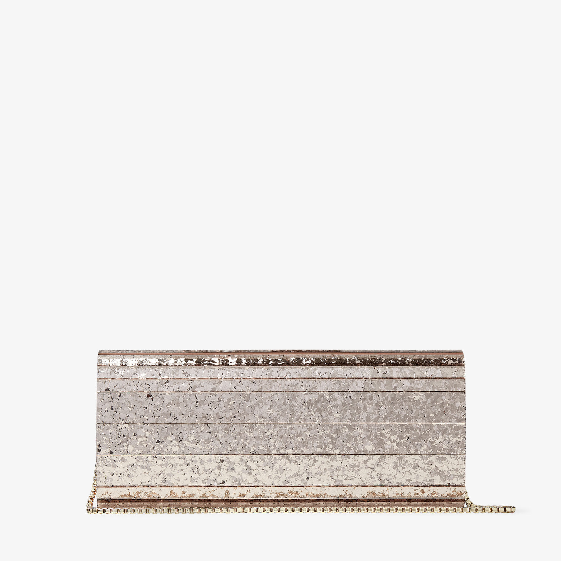 Sweetie Ballet Pink Shadow Coarse Glitter Acrylic Clutch Bag