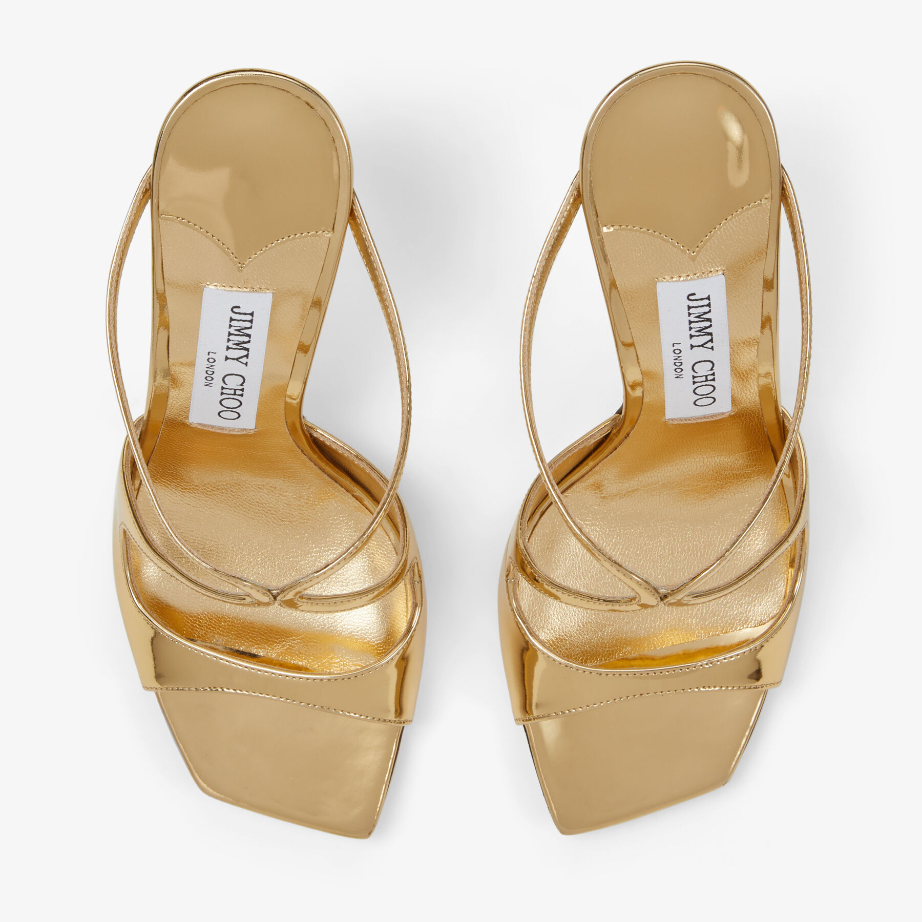 Anise 95 Gold Liquid Metal Leather Mules