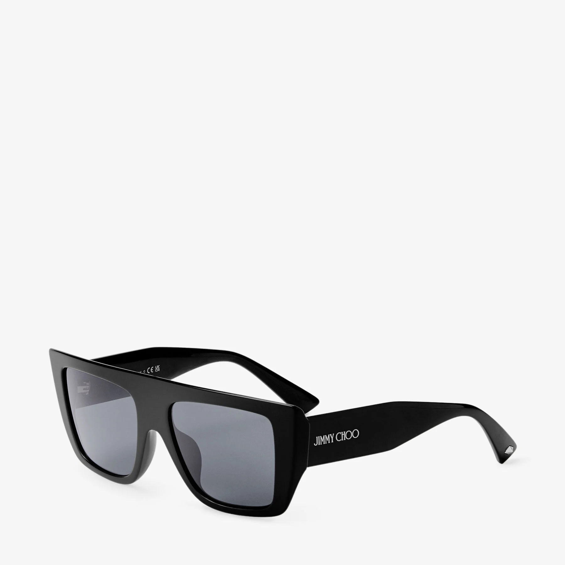 Kiran Black Rectangular Frame Sunglasses