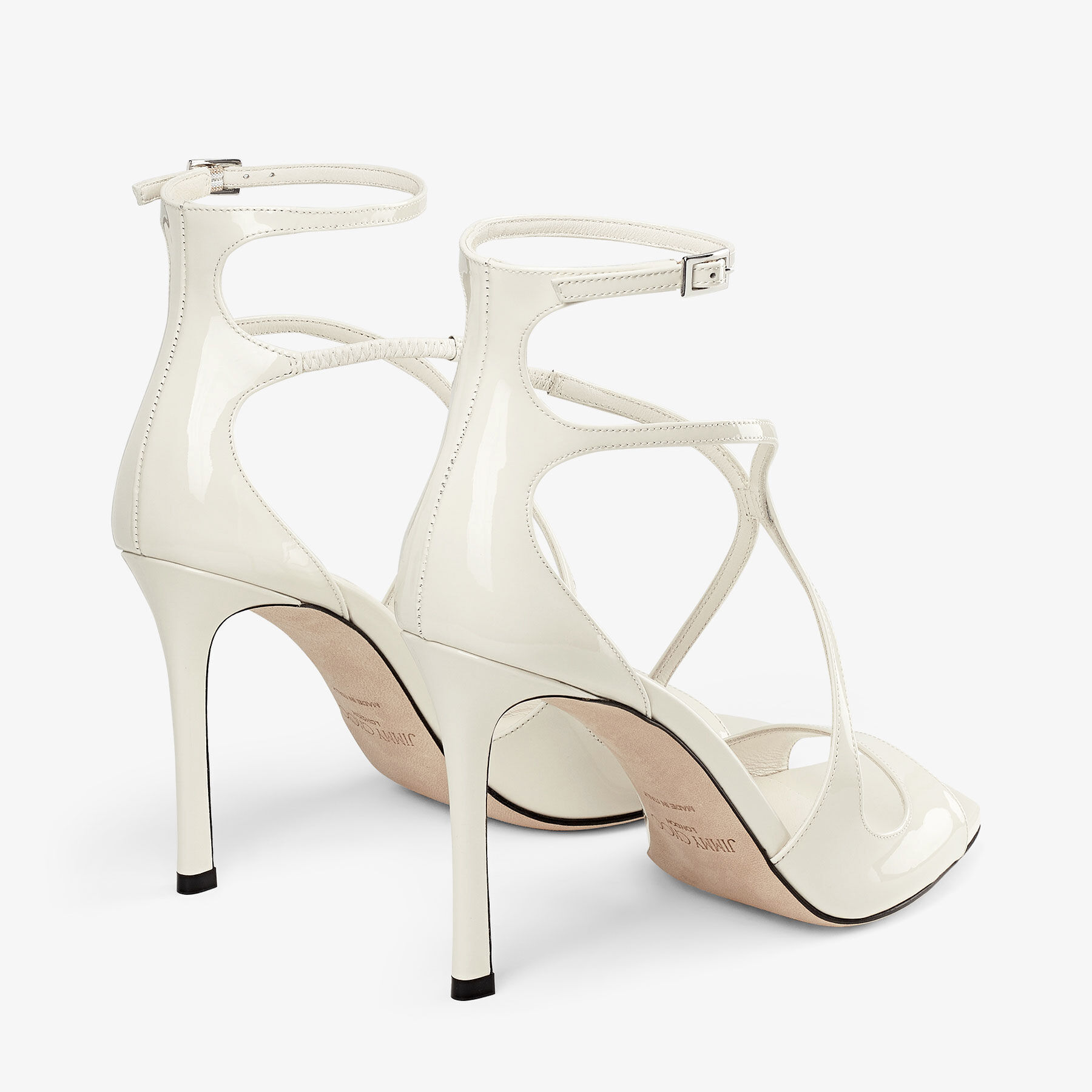 Azia 95 Latte Patent Leather Sandals
