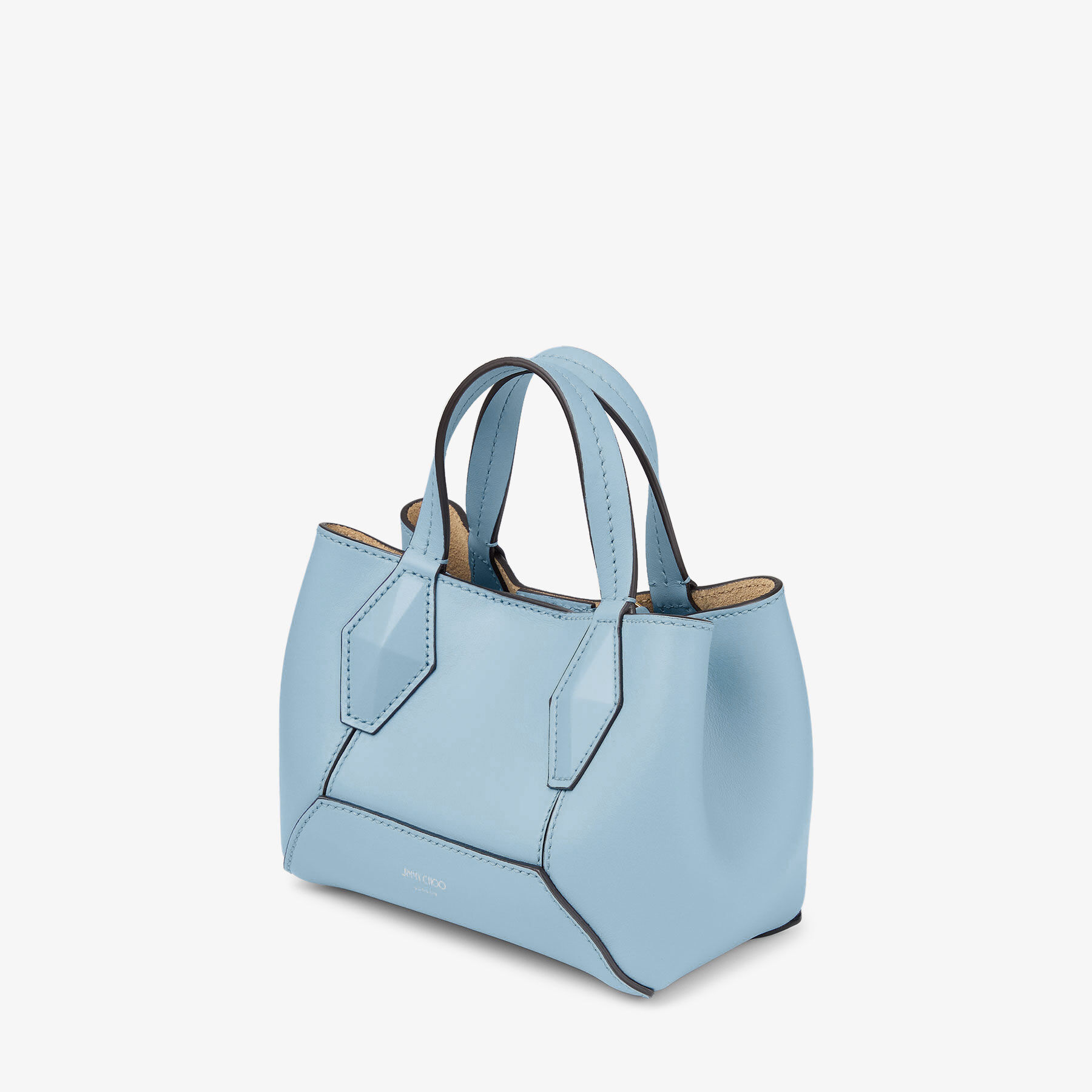 Diamond Tote XS Dusty Blue Leather Mini Tote Bag