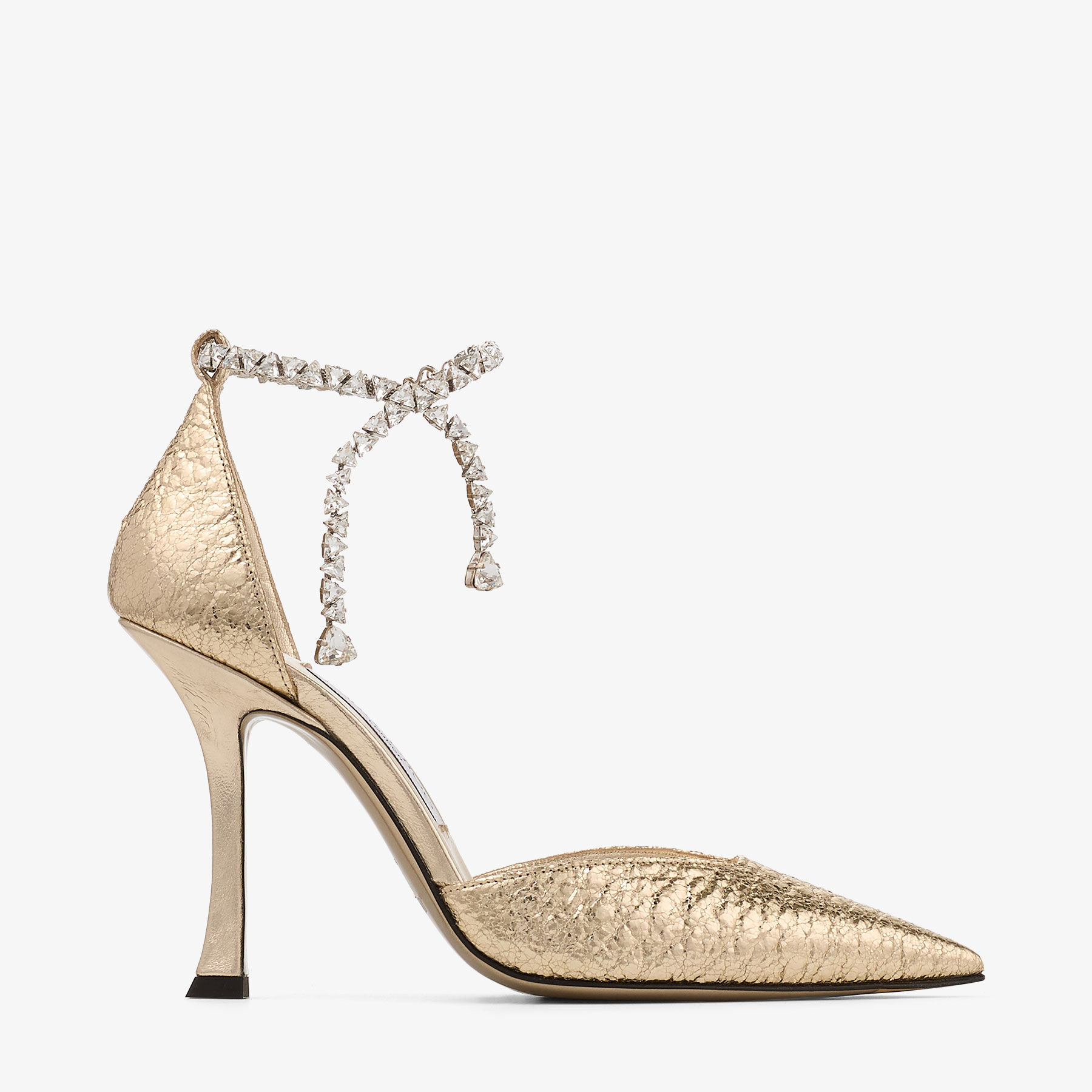 Stevie 100 Gold Crushed Metallic Pumps