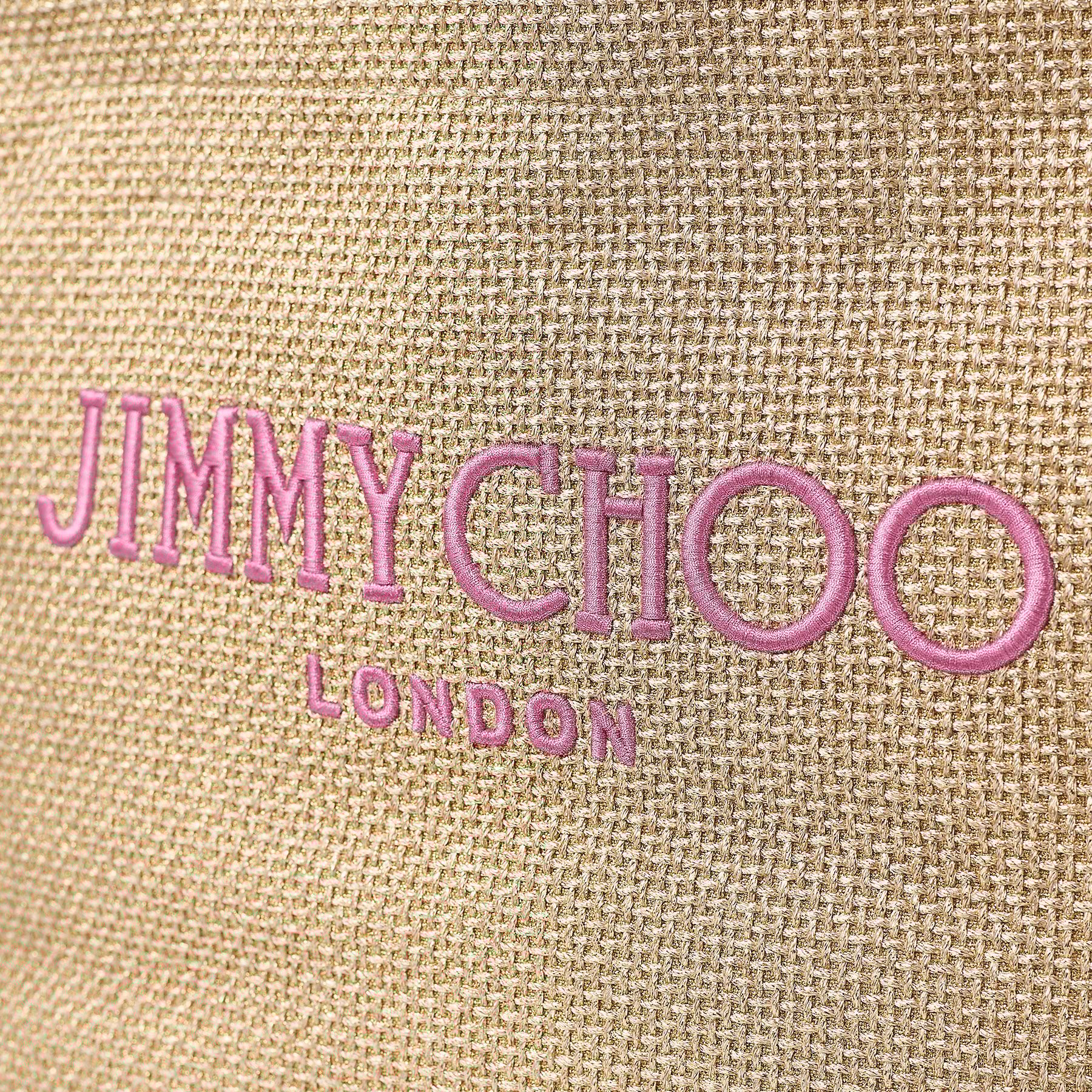 Beach Tote East-West Gold Metallic Raffia Tote Bag