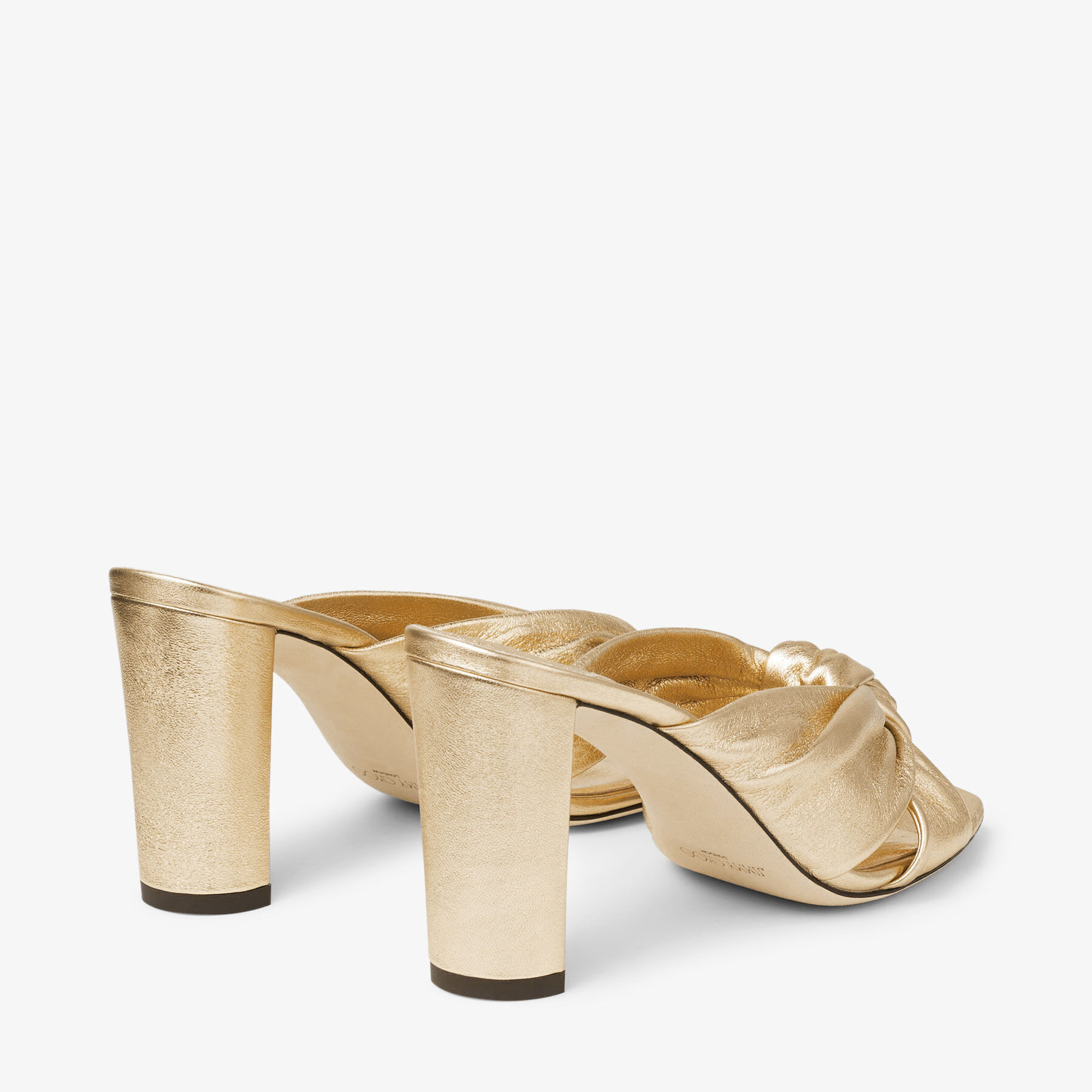 Avenue 85 Gold Metallic Nappa Leather Mules
