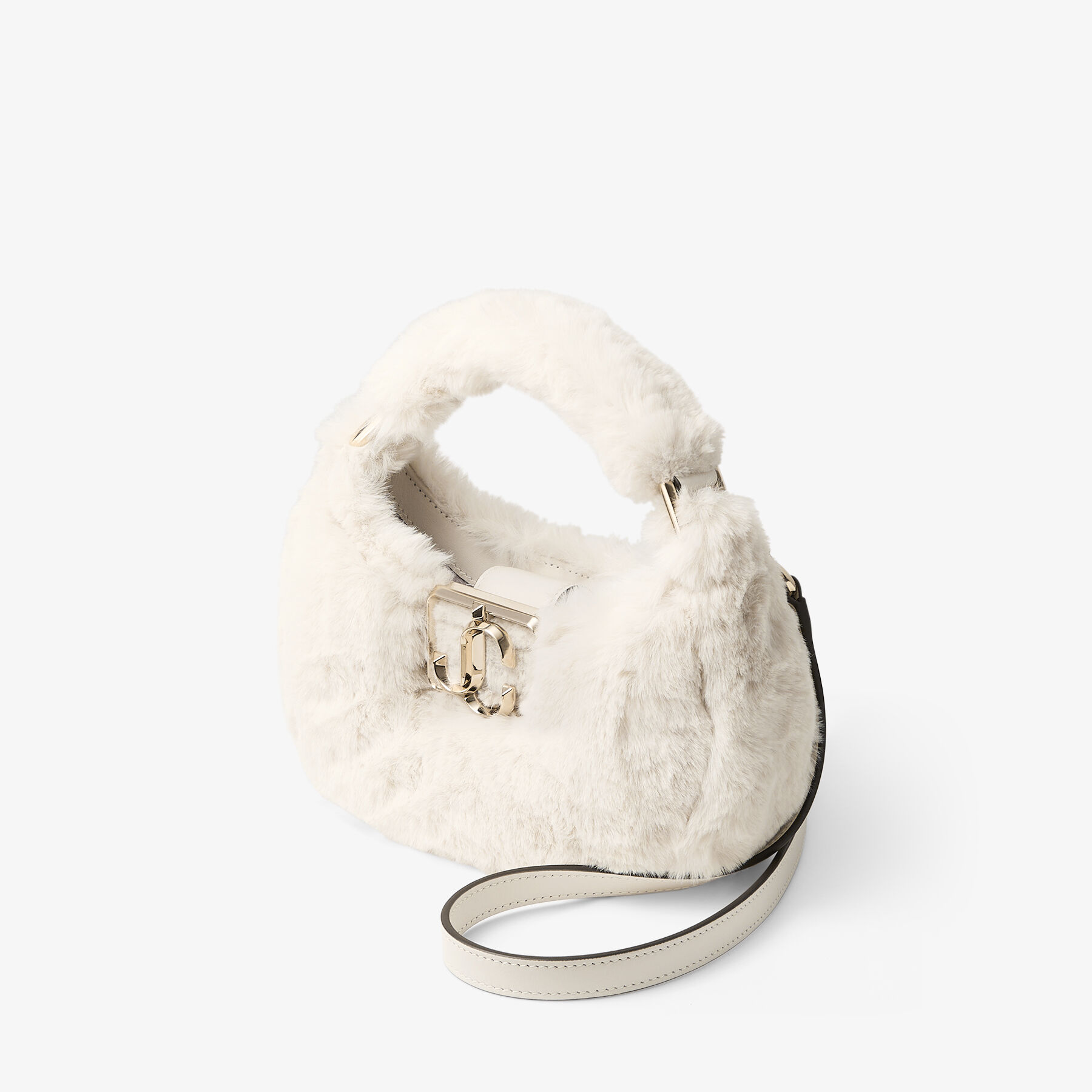 Edie Hobo Mini Latte Faux Fur Mini Bag