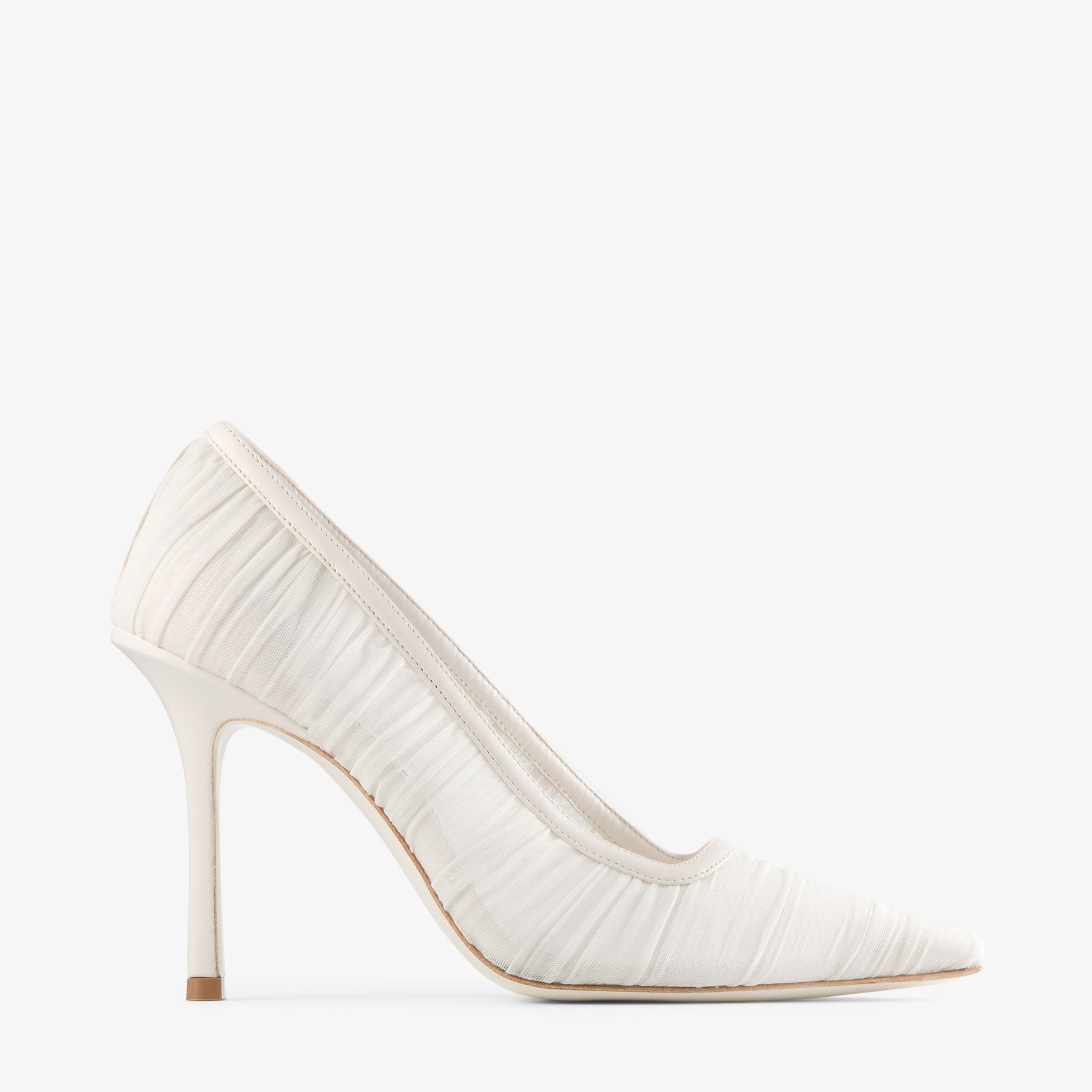 Lotta 100 Ivory Tulle and Nappa Pumps
