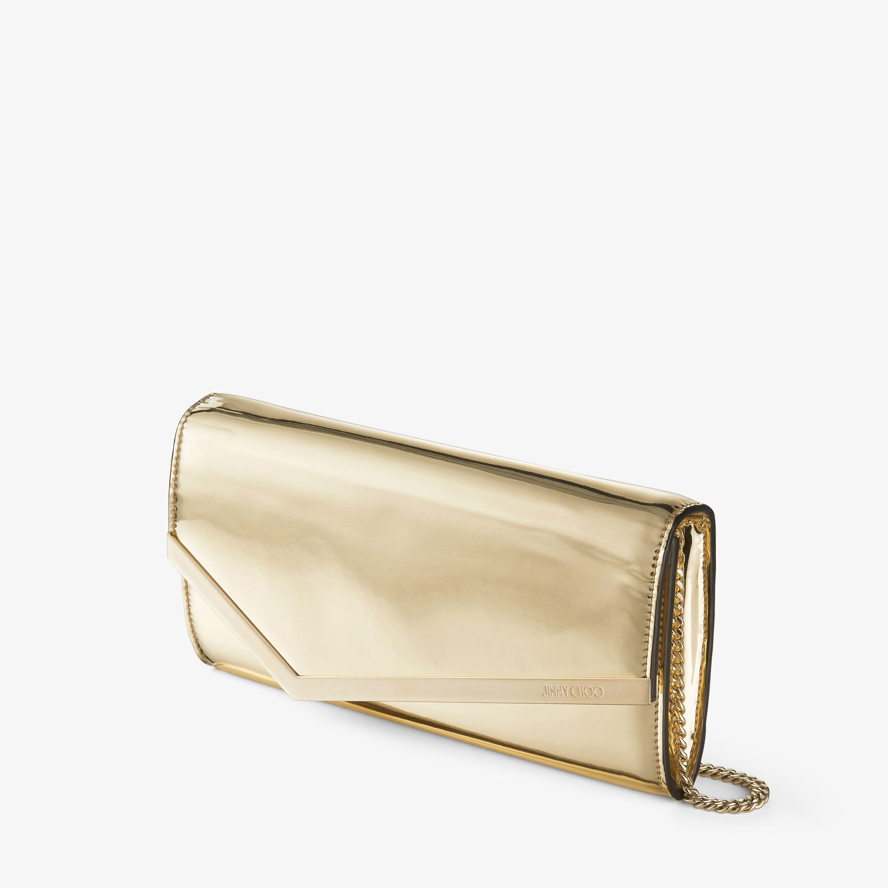 Emmie Gold Mirror Fabric Clutch Bag