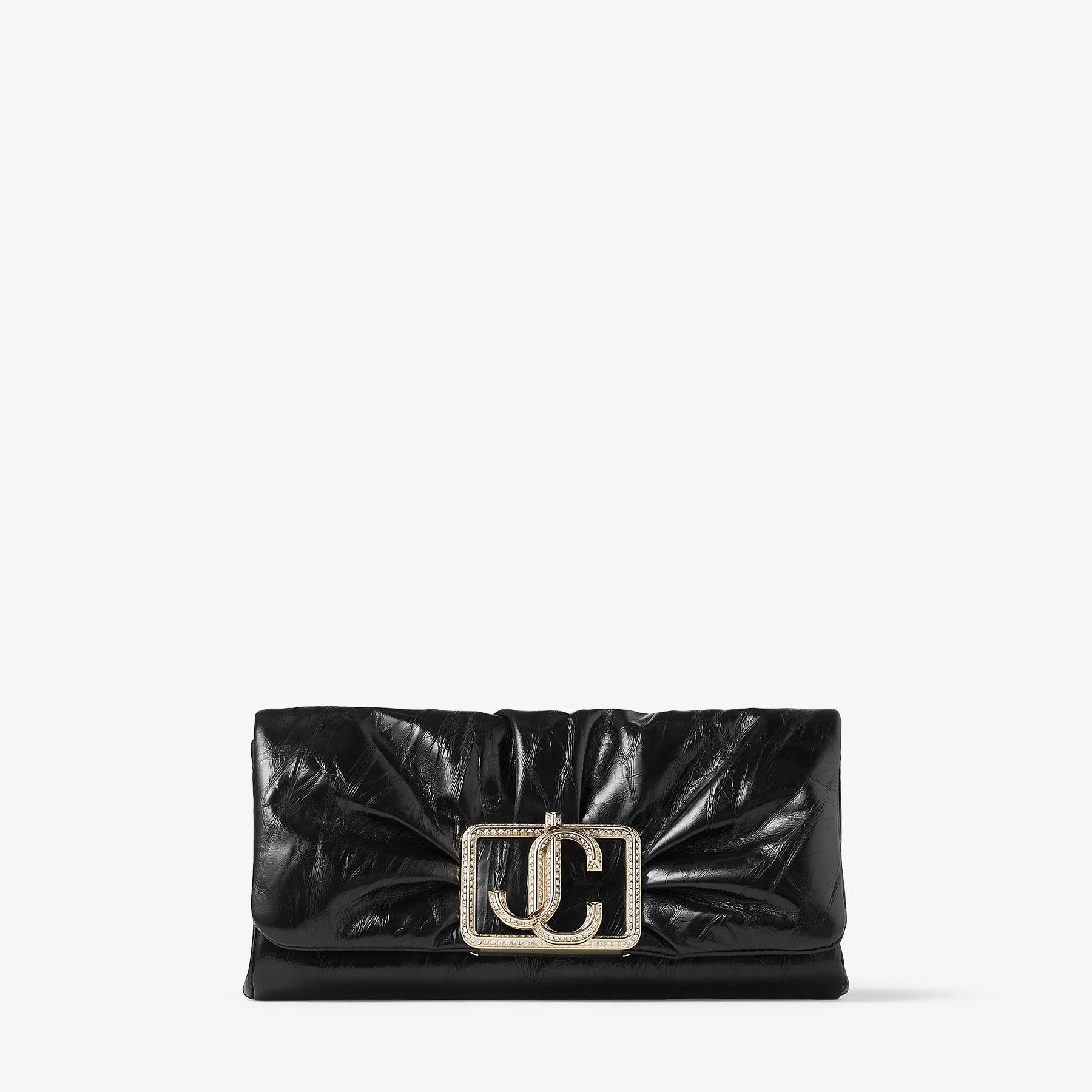 Edie Wallet Black Vintage Metallic Leather Mini Bag