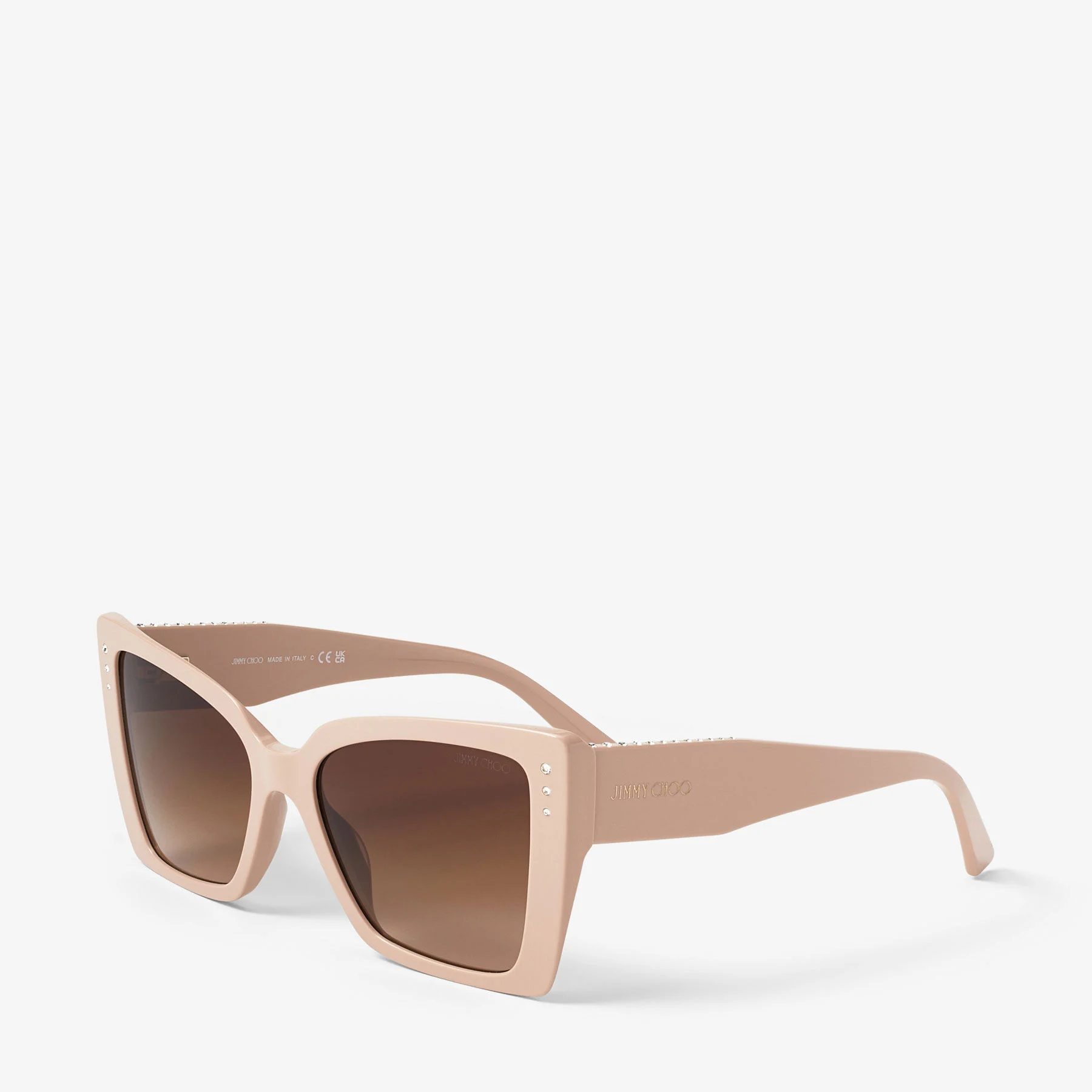 Lorea Beige Butterfly Frame Sunglasses