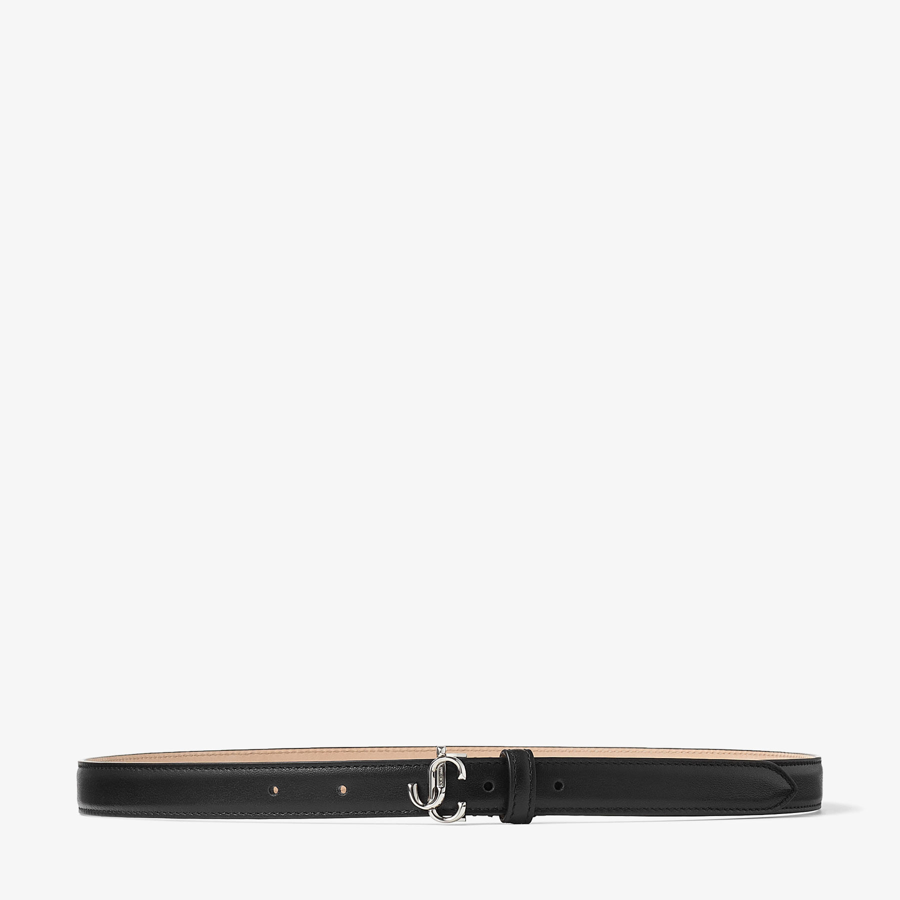 Mini Helina Black Smooth Leather Mini Belt