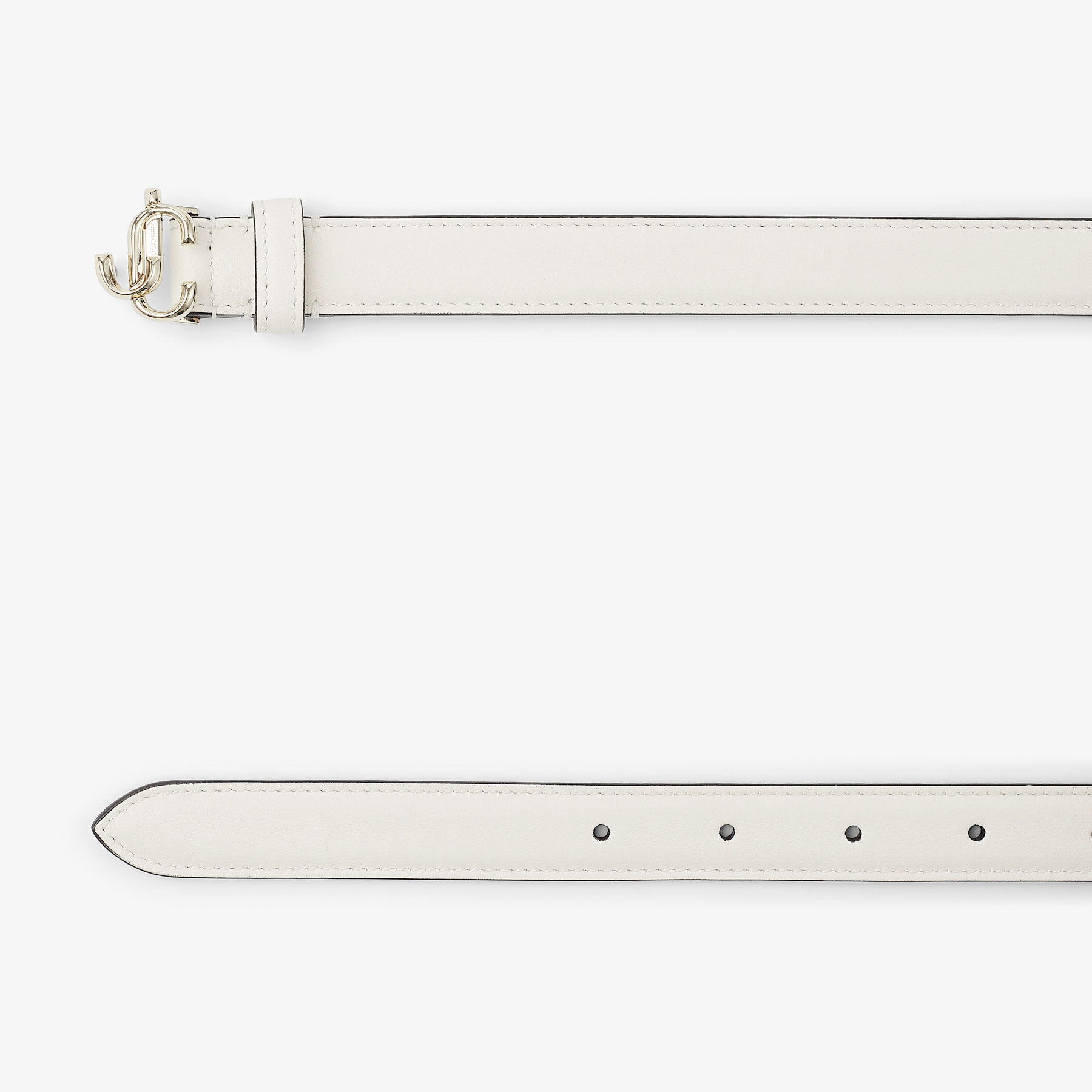 Mini Helina Latte Smooth Leather Mini Belt